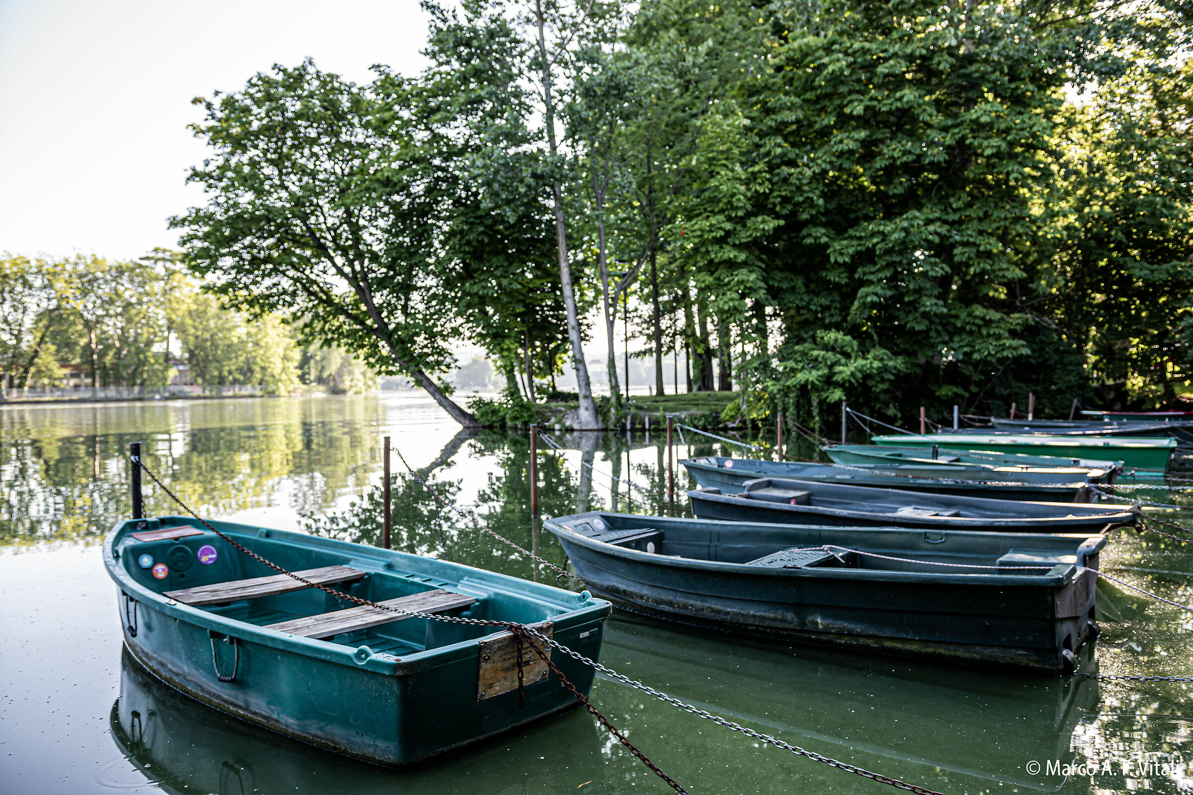 boats on the lake