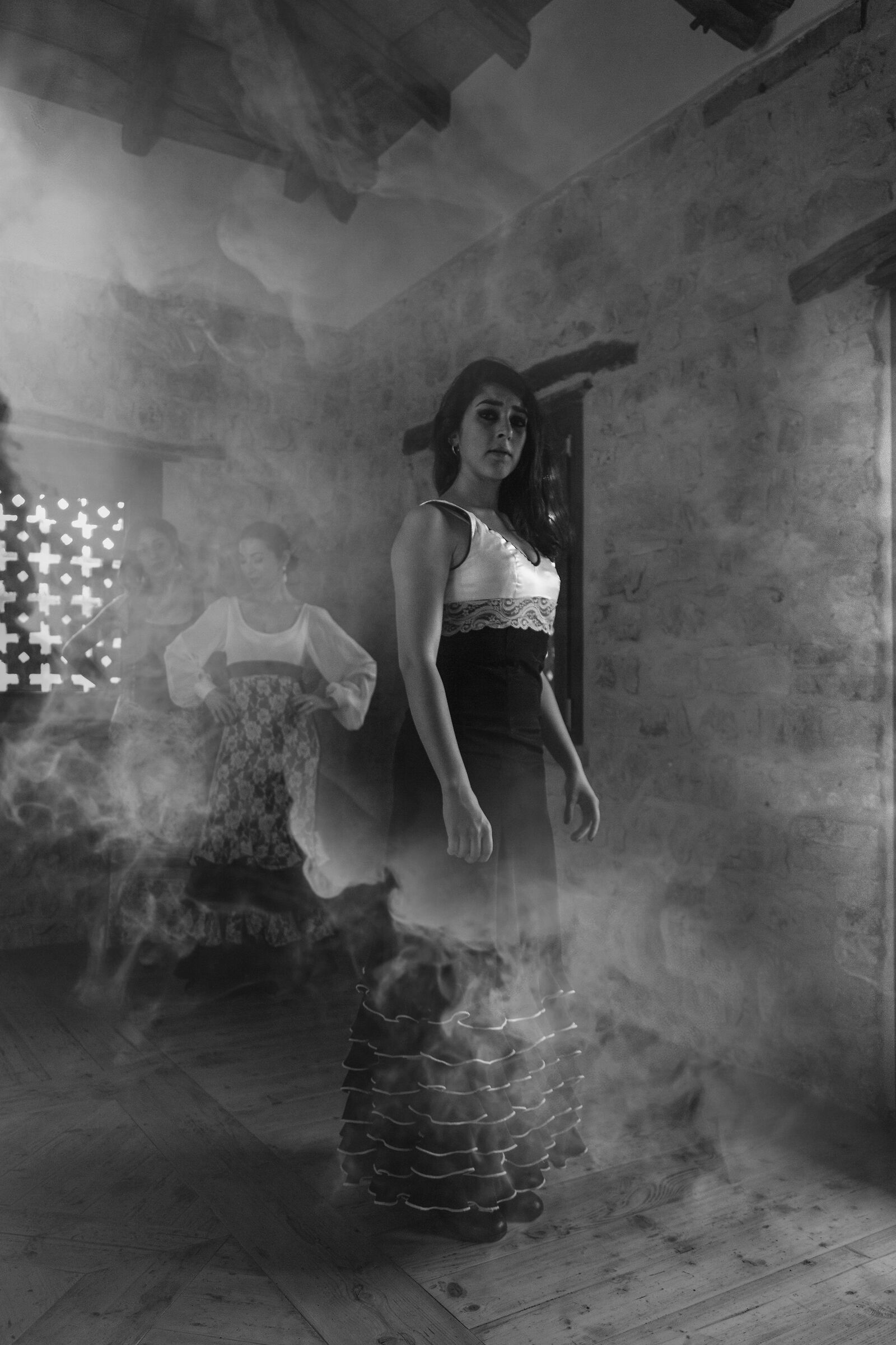Flamenco, between fog and light.