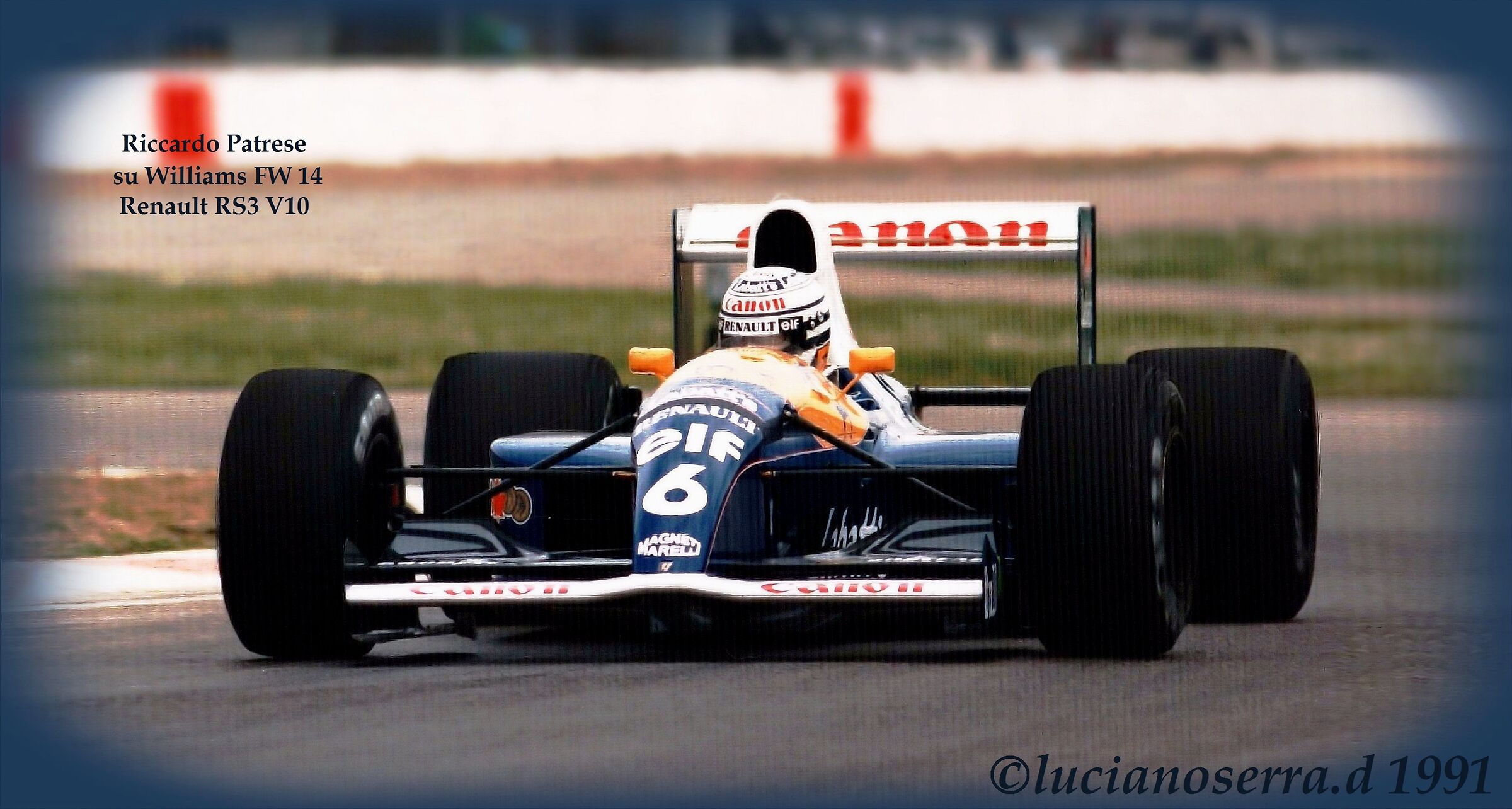 Riccardo Patrese su Williams Fw 14 Renault RS3 V10 1991