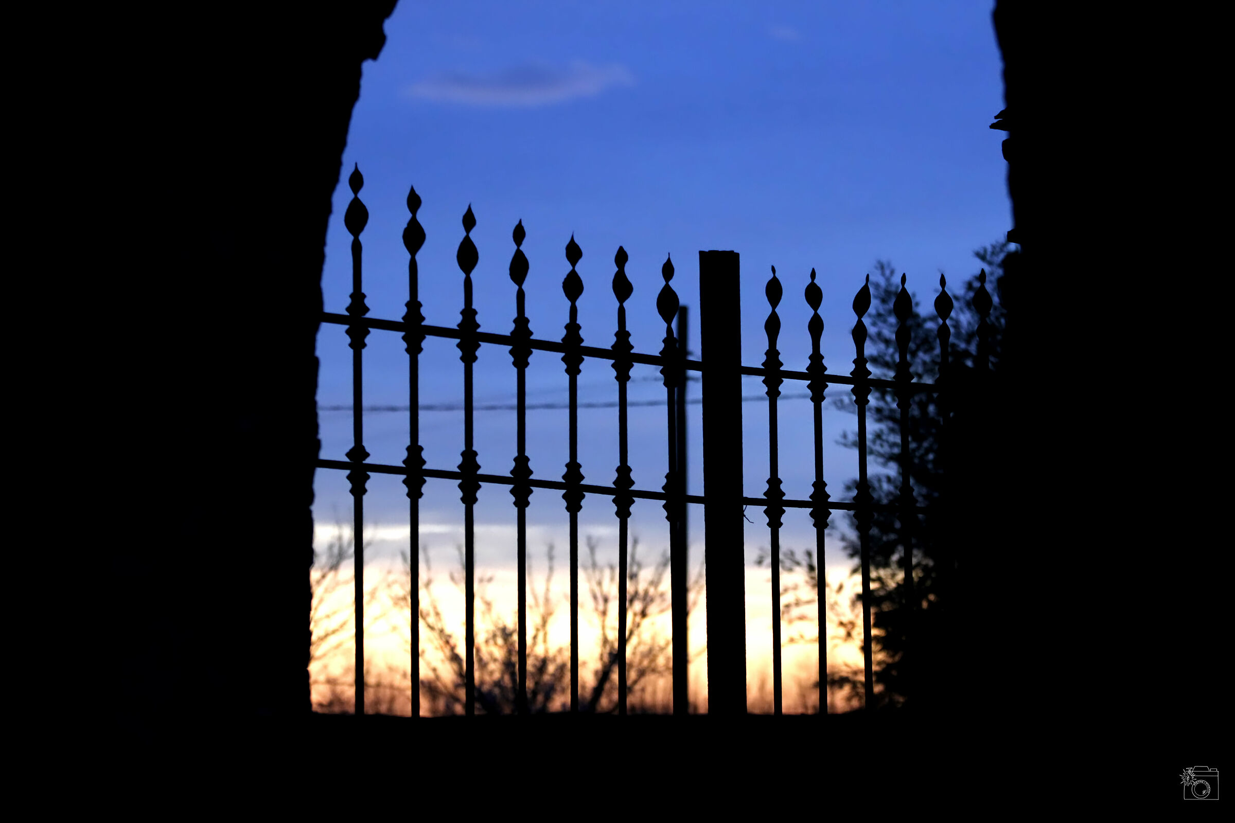 Sunset through the gate