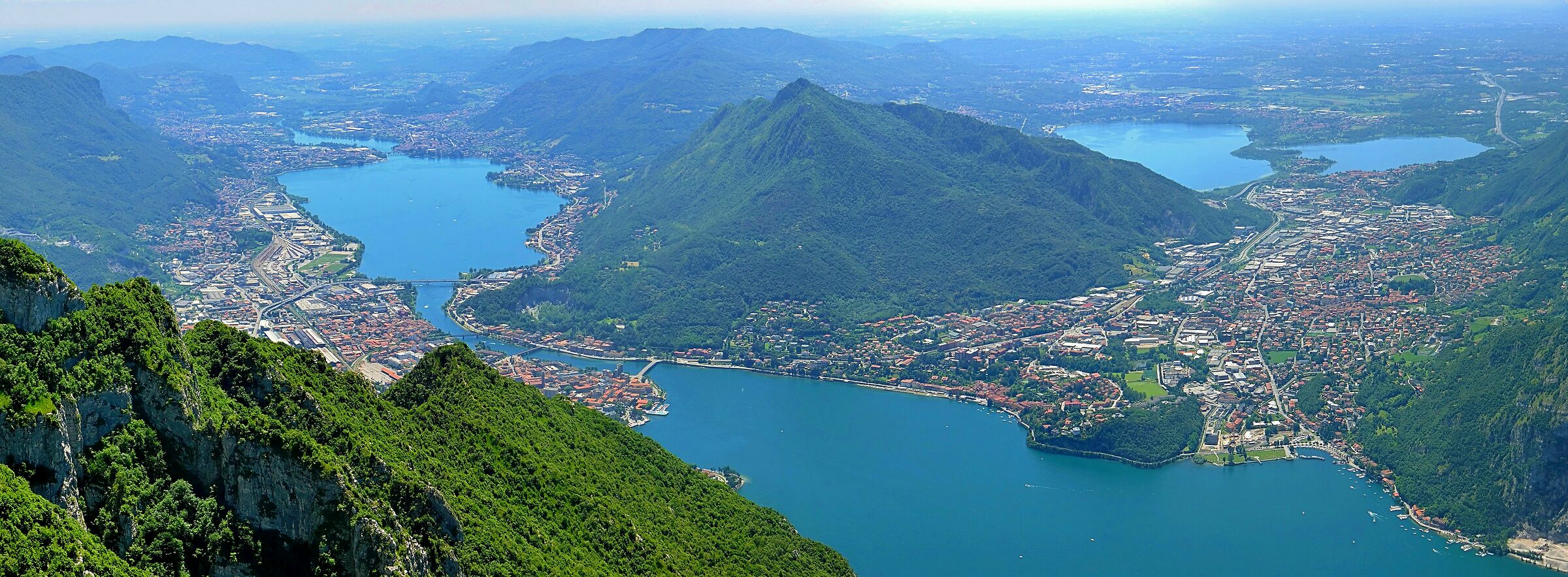 Lecco as seen from the Resinelli Plans