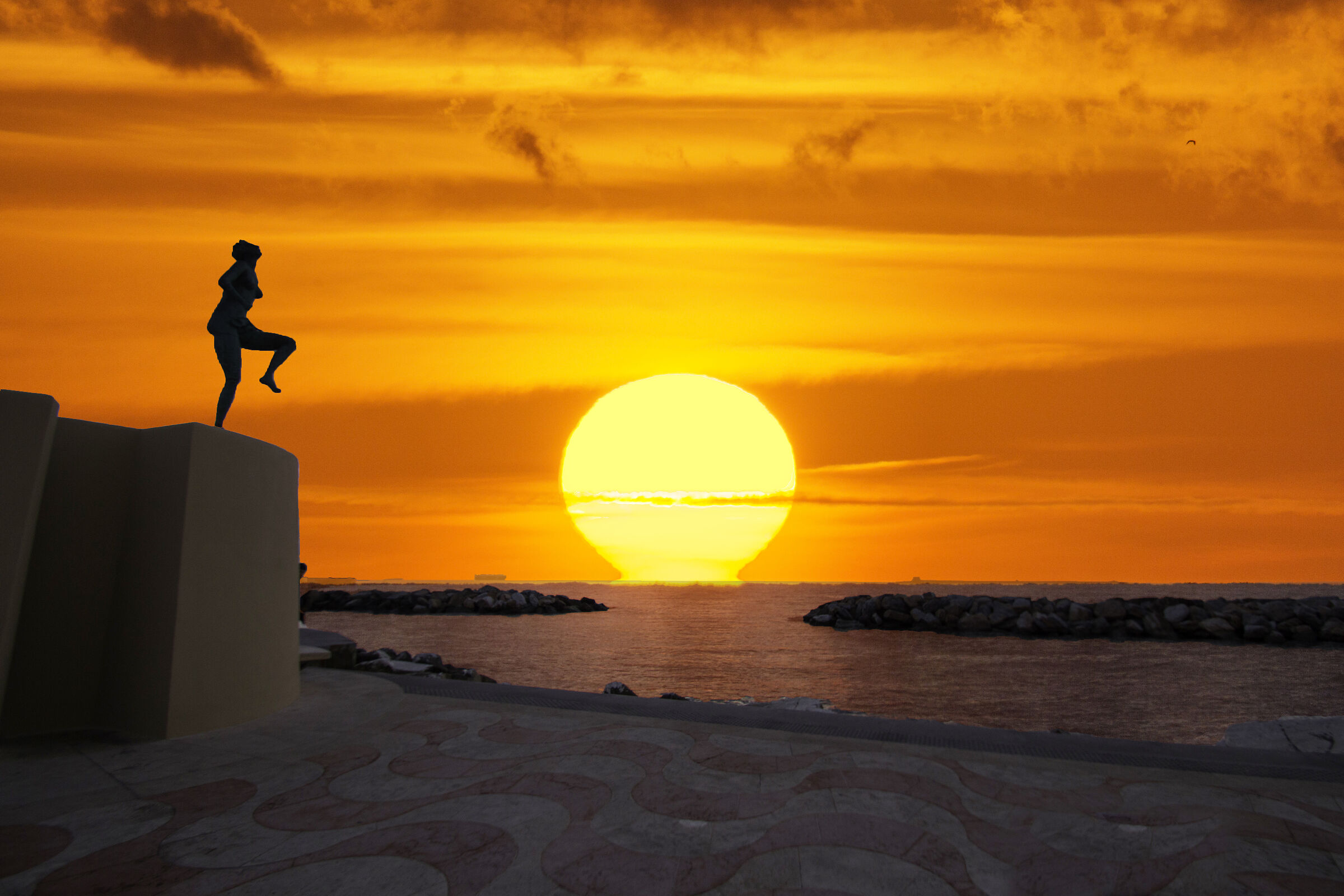 Admiring the sunset