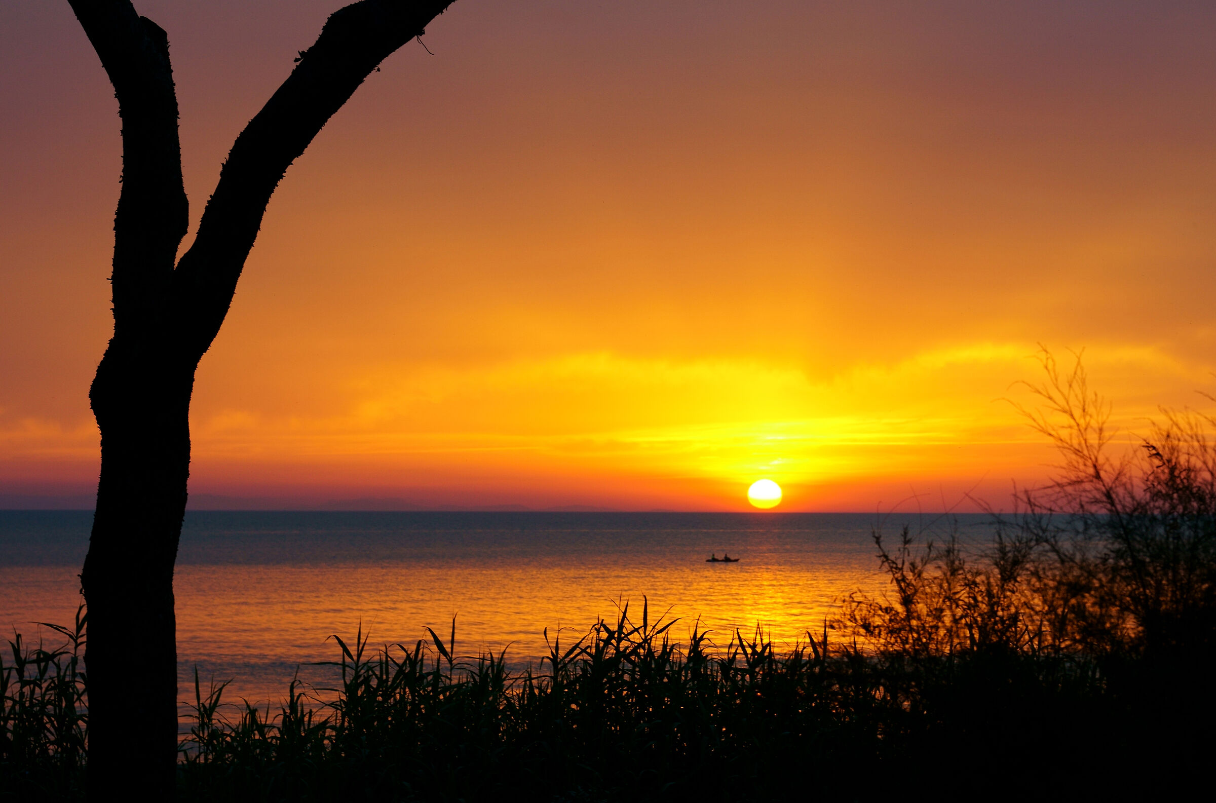 Tramonto a bocche d'albegna