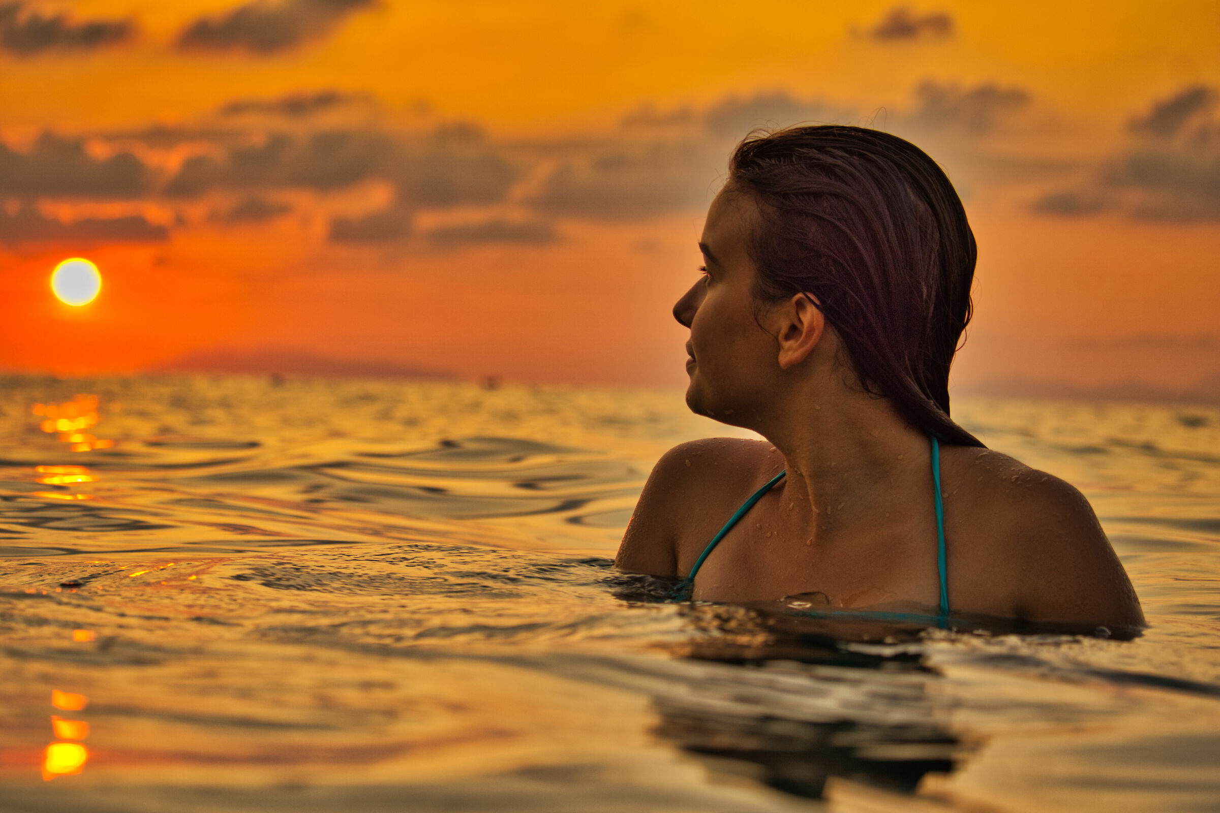 Sunset over the Tyrrhenian Sea