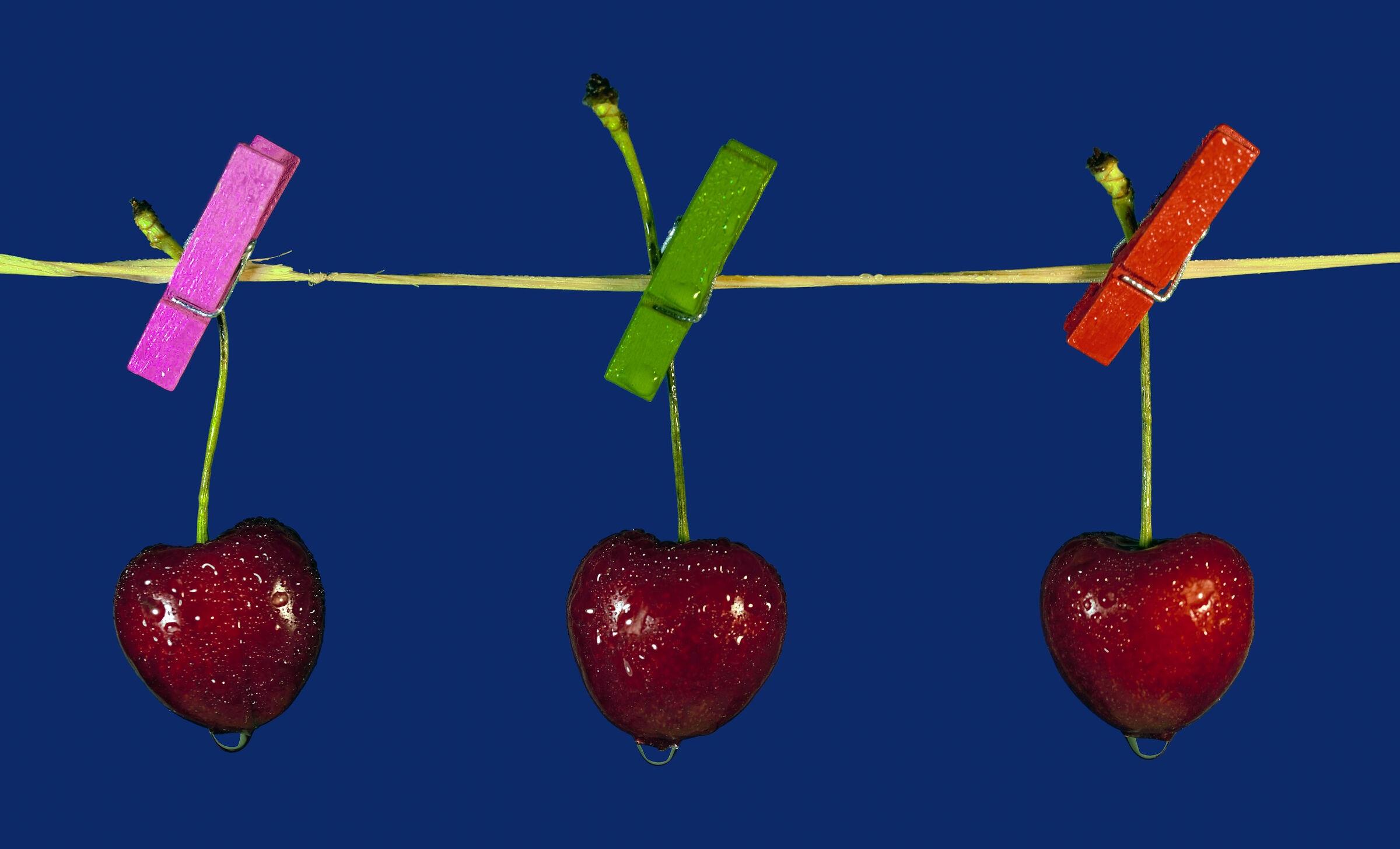 Cherries stretched out