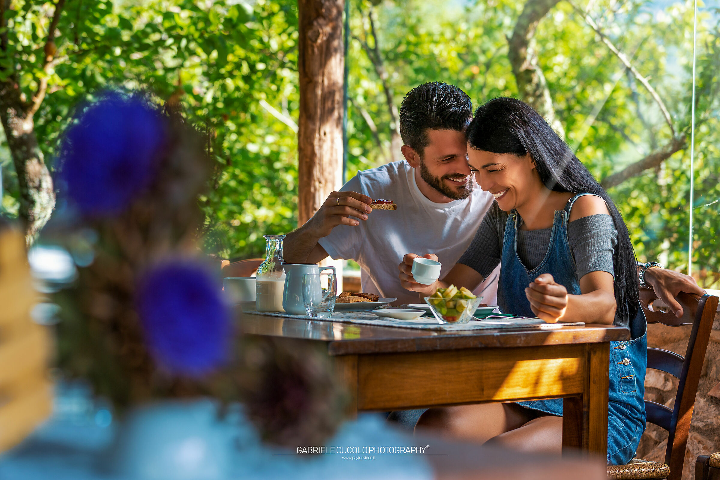 Breakfast in the hut...