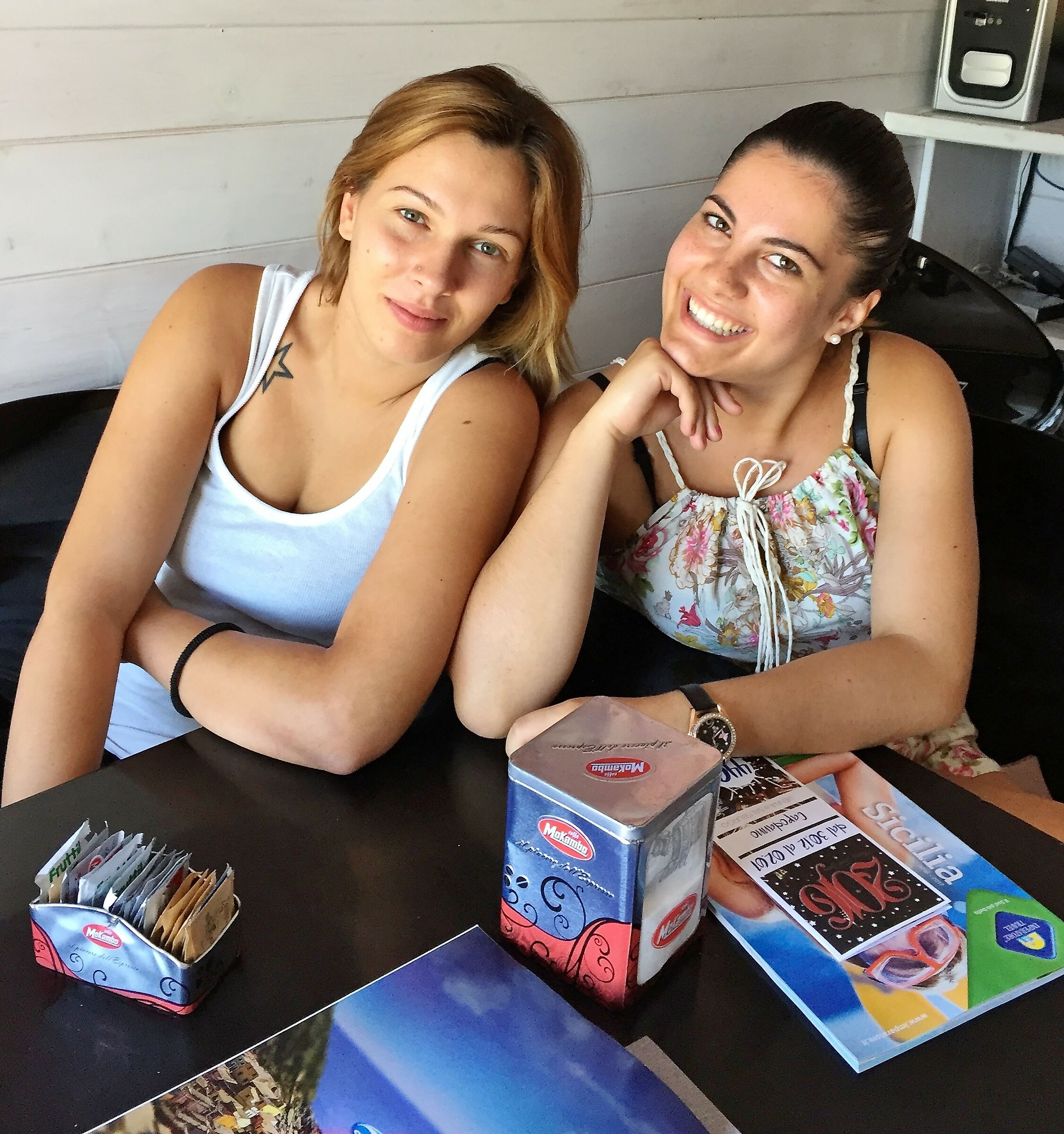 The girls in the bar!