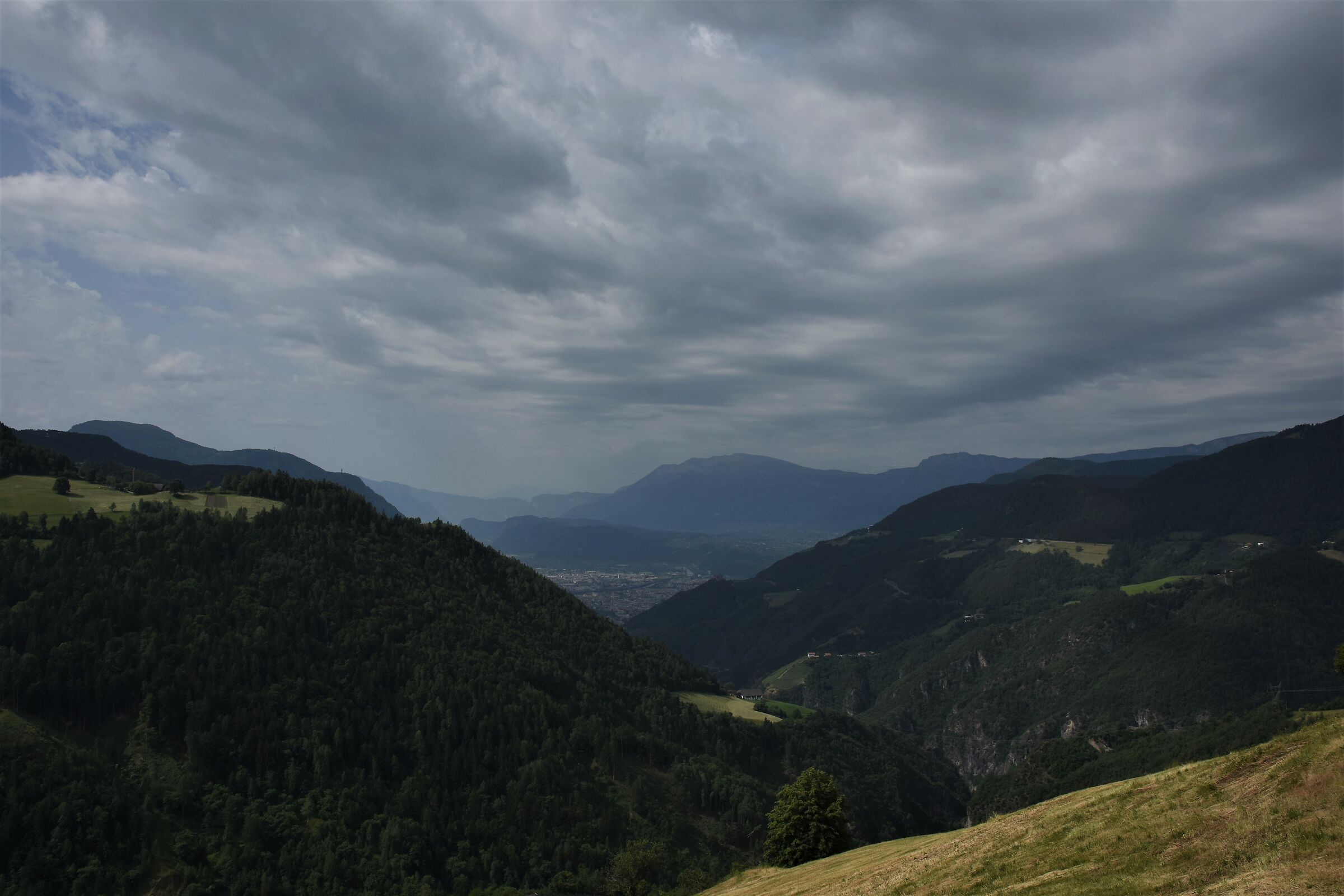 Il mio sguardo da Renon verso Bolzano