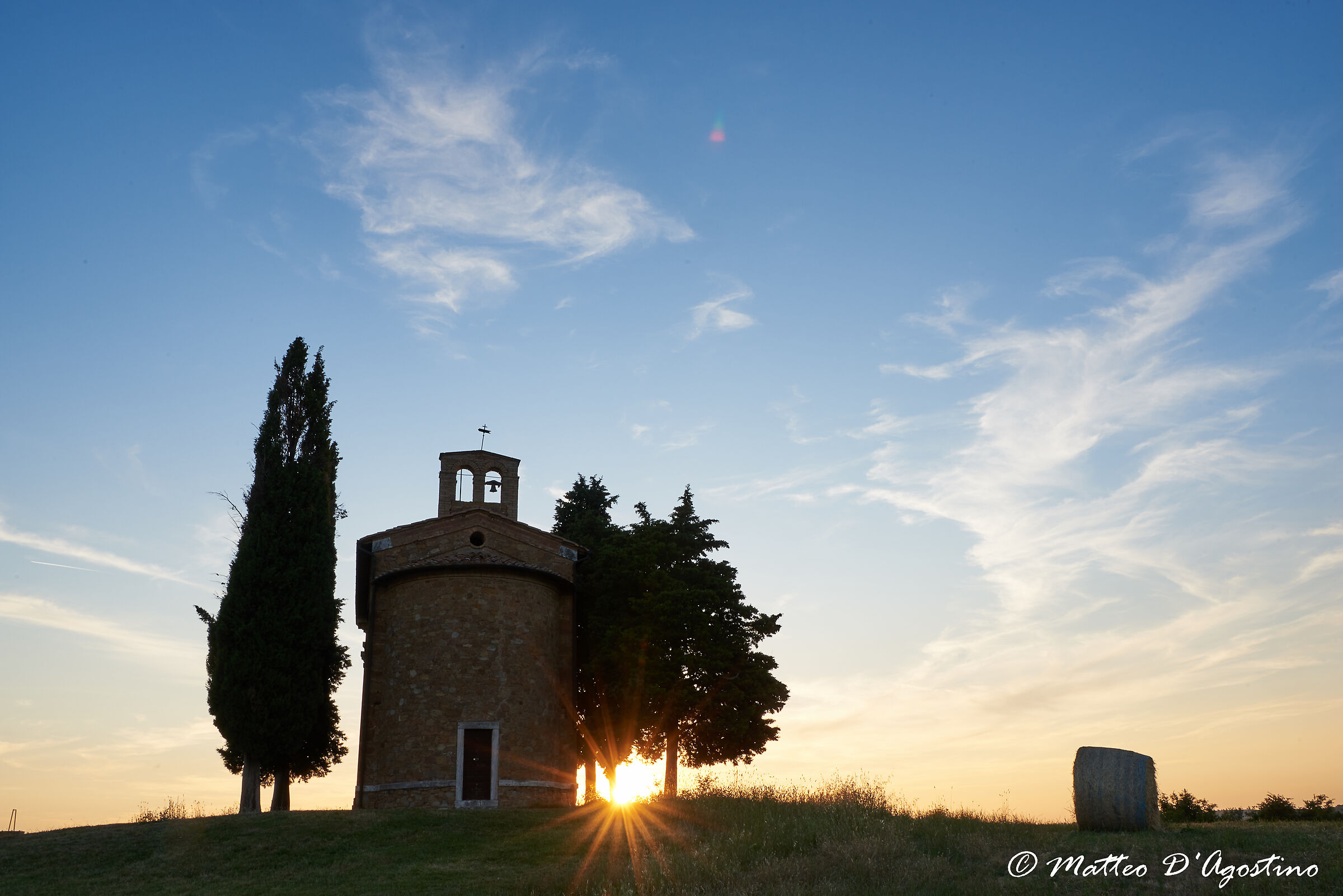 Sunset at Vitaleta Chapel
