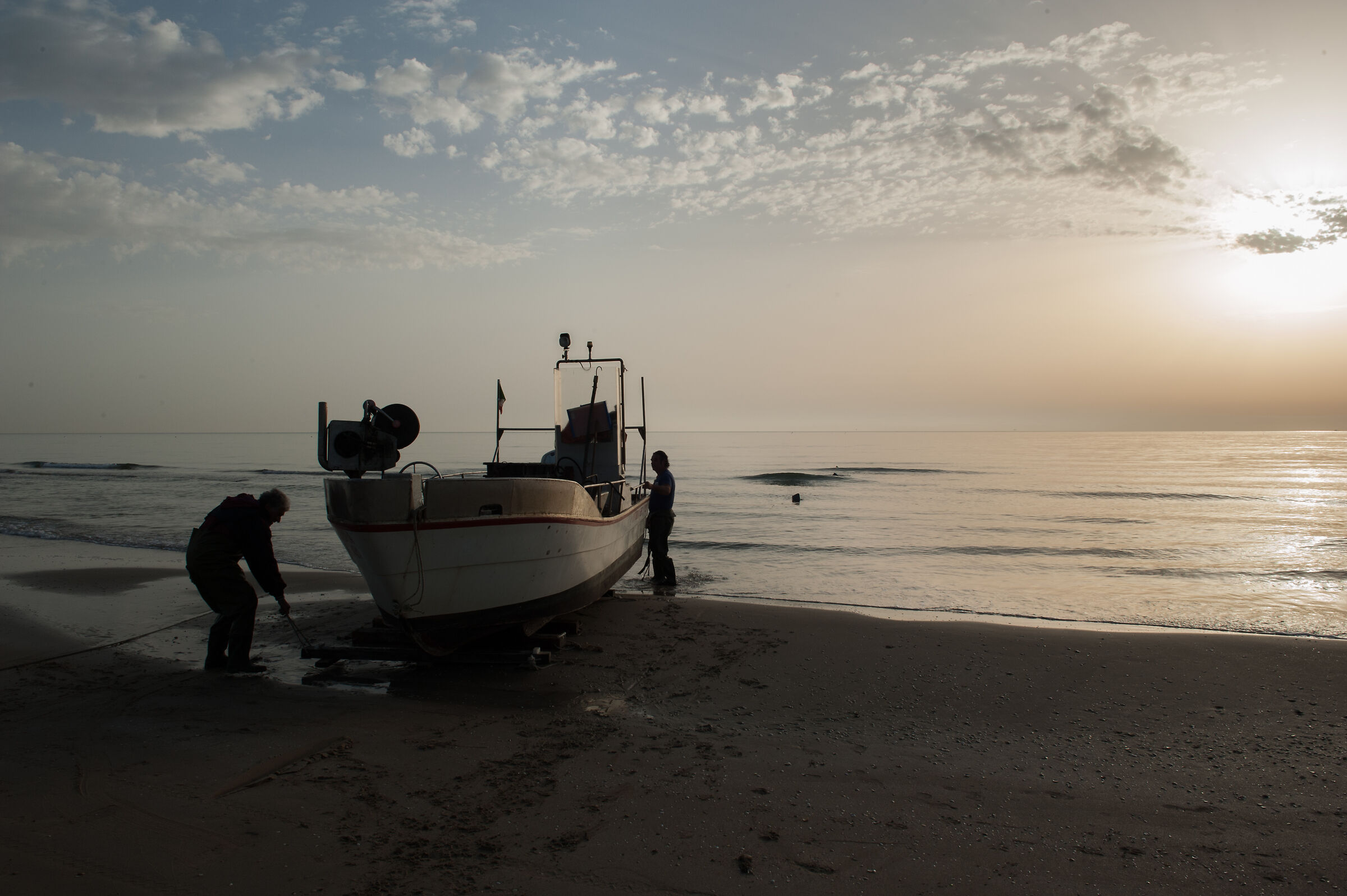 preparativi per la pesca