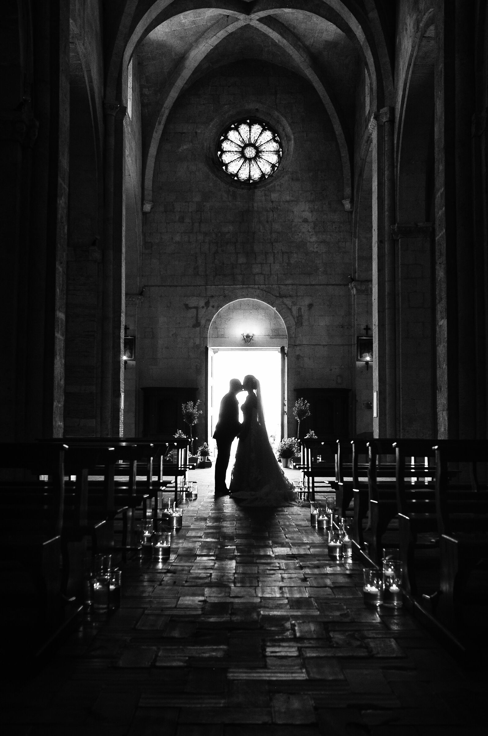 Sposi in controluce...