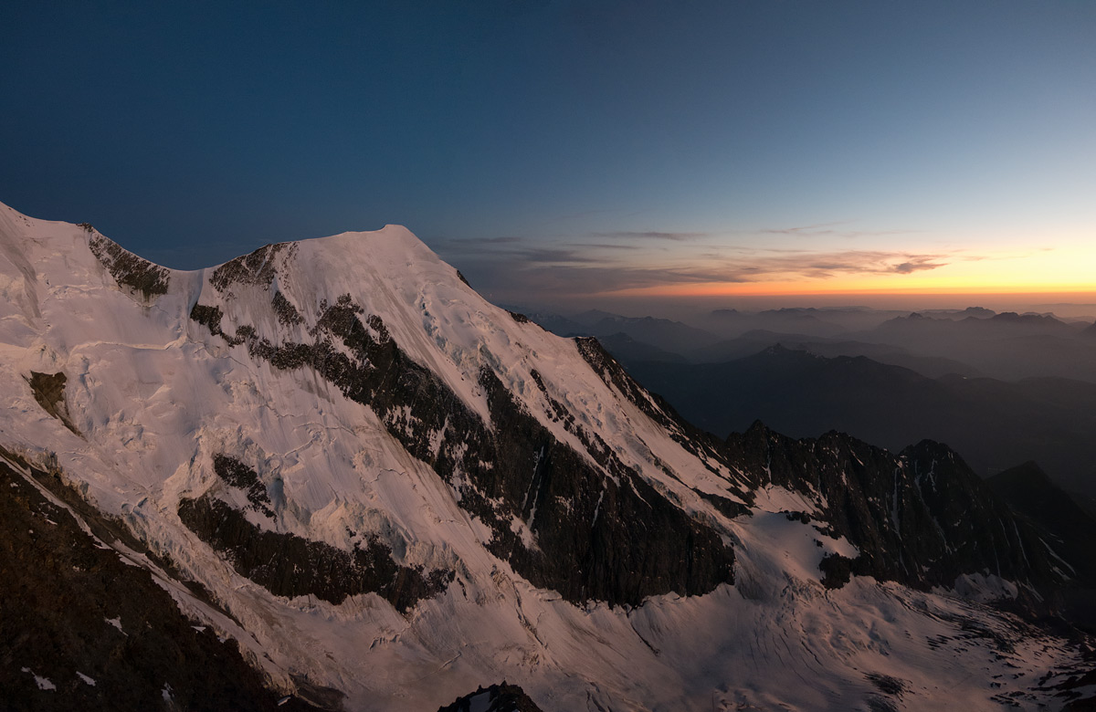 Tramonto dal Refuge du Gouter