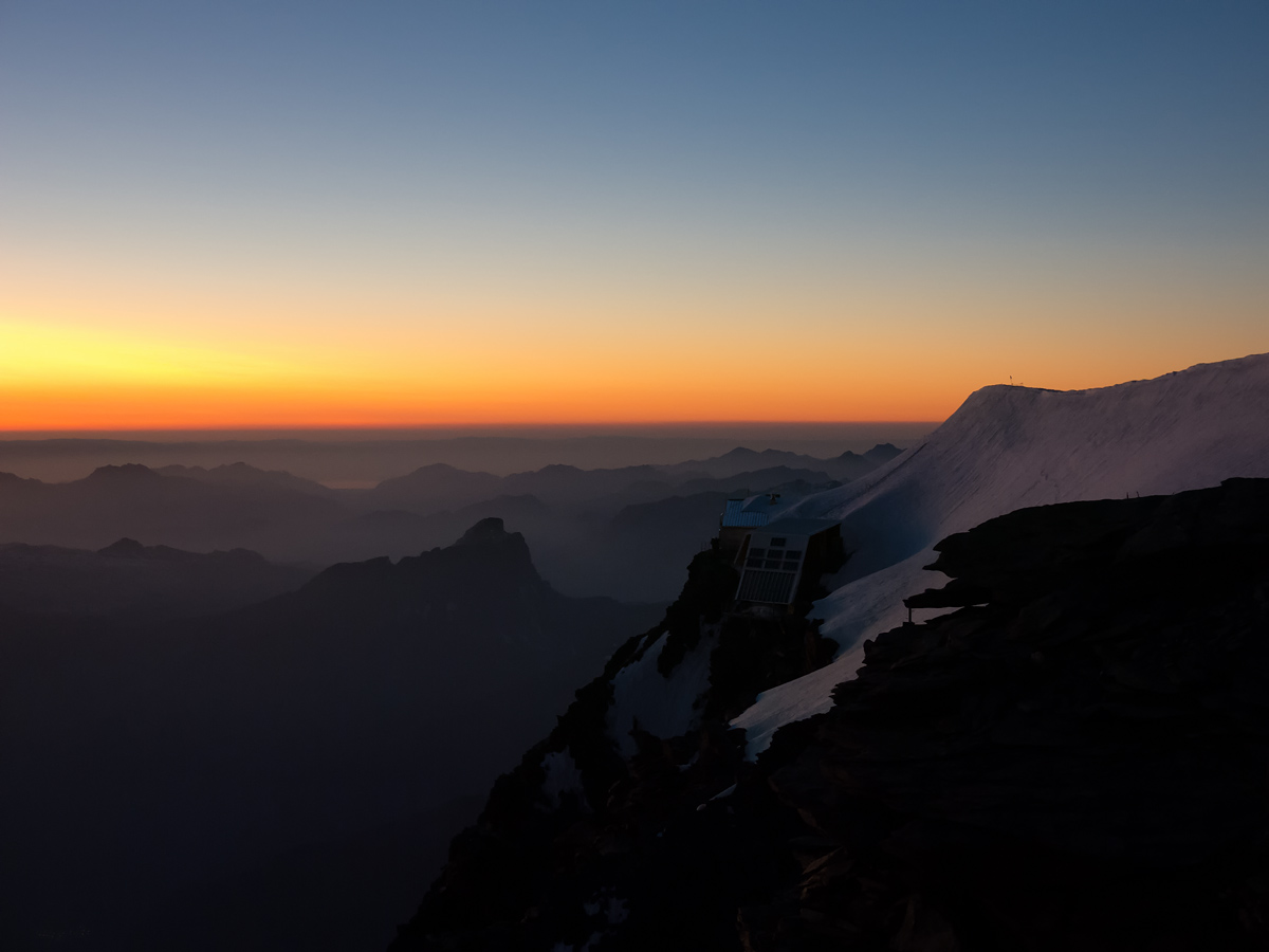 Tramonto sul vecchio Refuge du Gouter