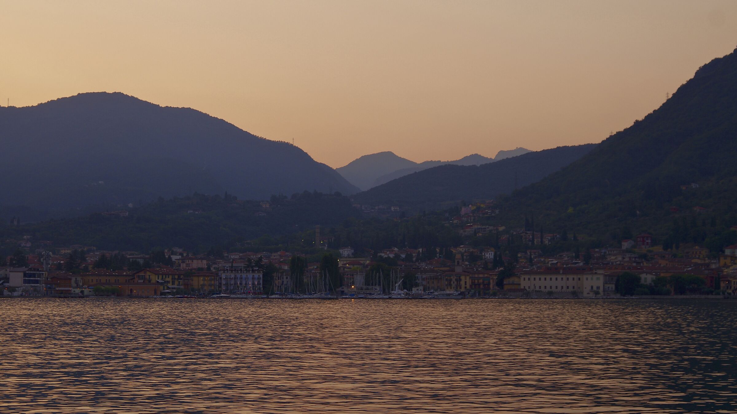 Sunset over the Gulf of Salò