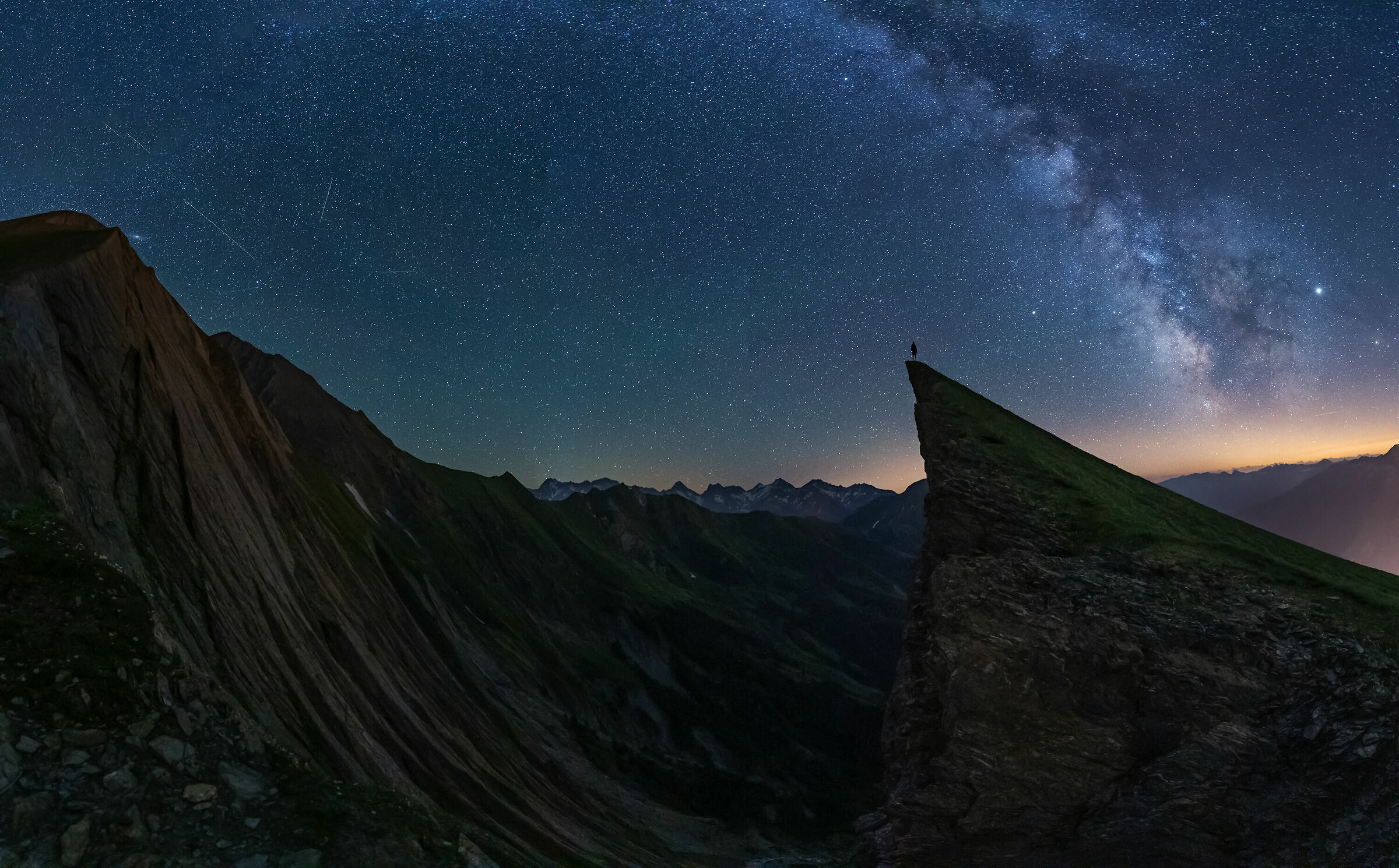 Pano milky on Trolltunga of Austria