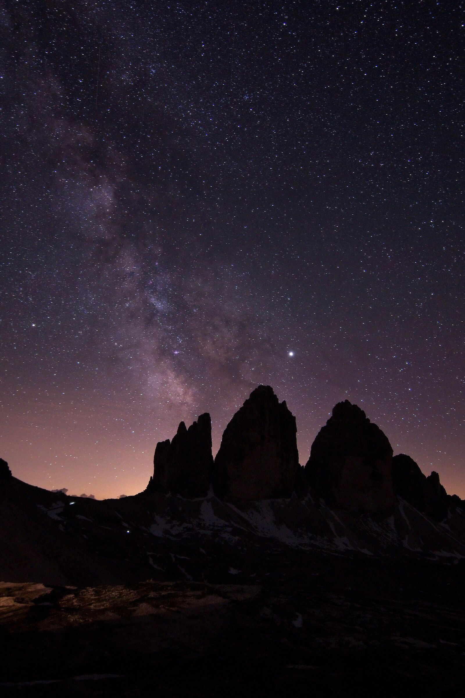 Milky Way above the three peaks