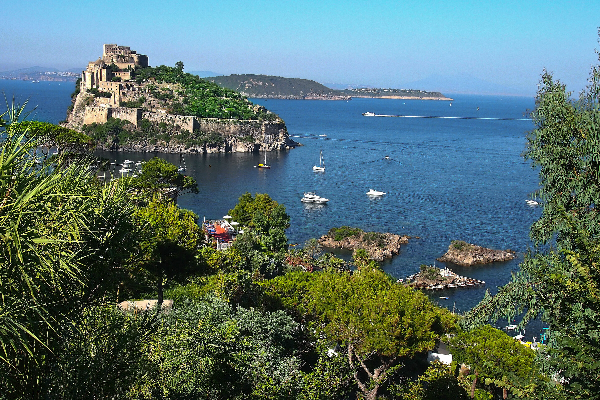 Aragonese castle from Roman carte Ischia