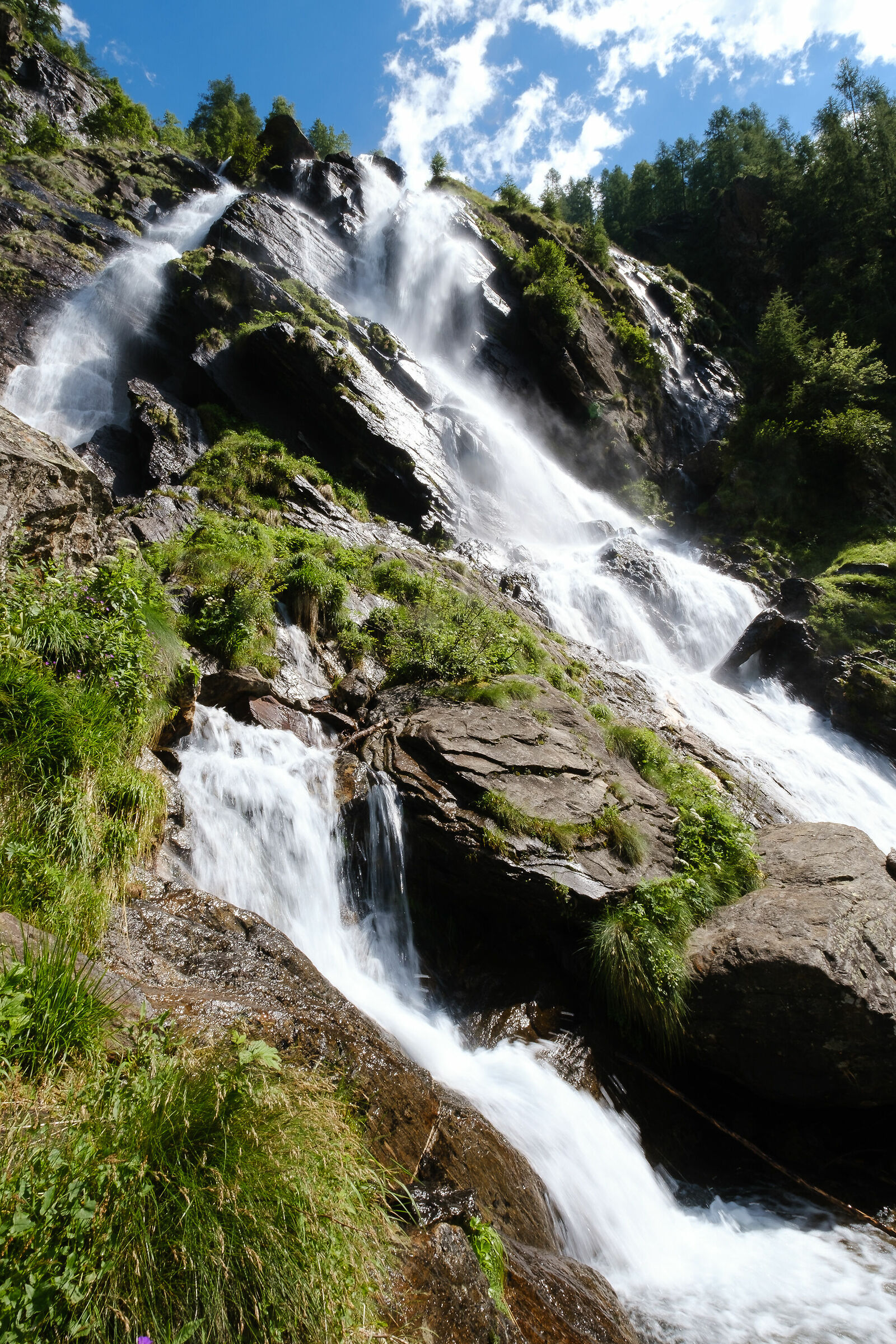 La Cascata dell'Acqua Bianca, ad Alagna Valsesia