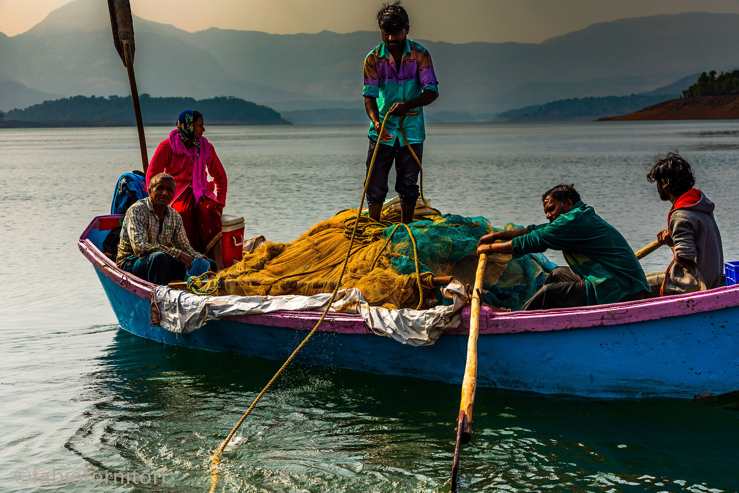 Pescatori di lago , Partenza , India 2018