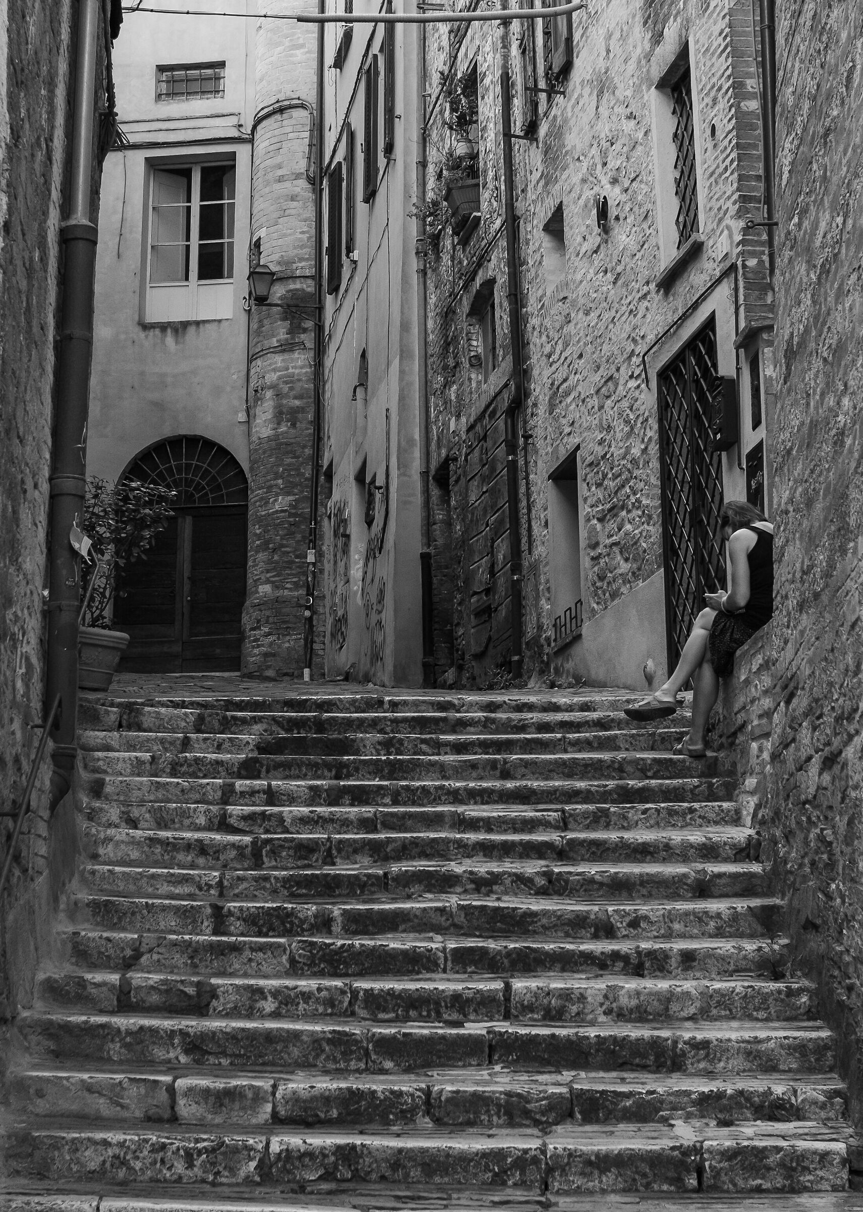 Reading in the alley