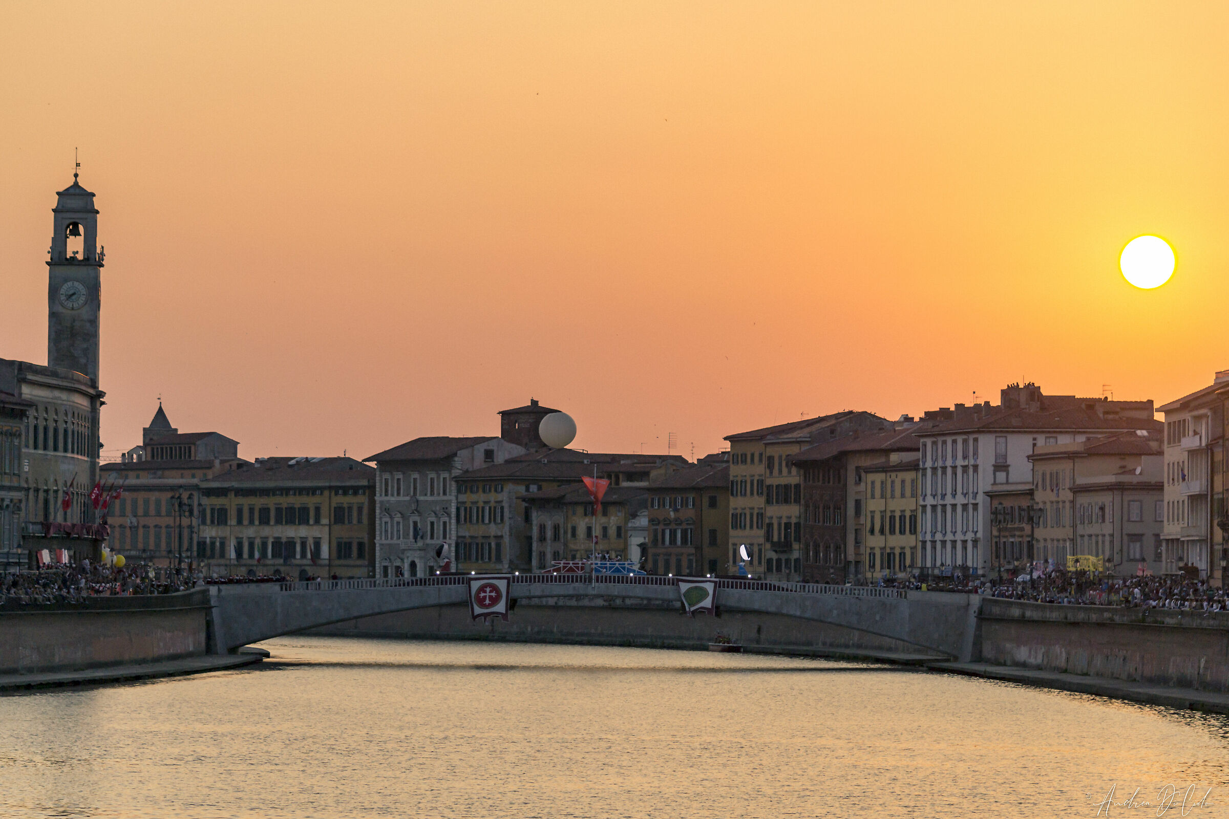 Sunset over the Pisan Lungarni