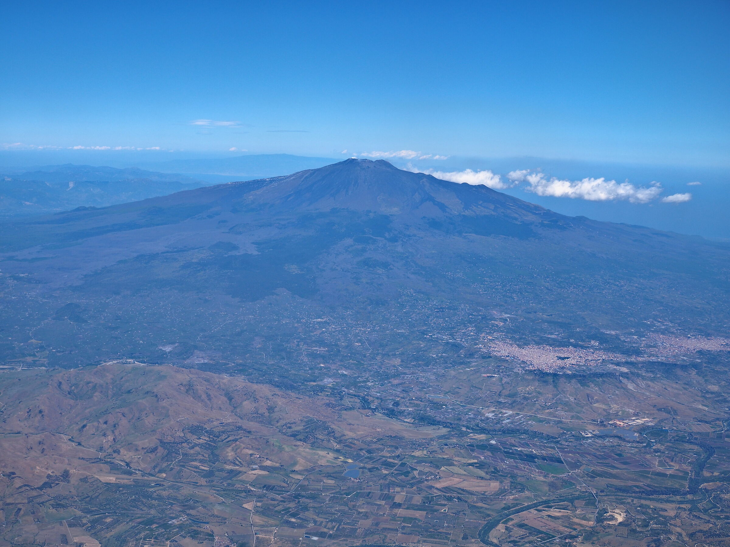 Vista aerea dell'Etna