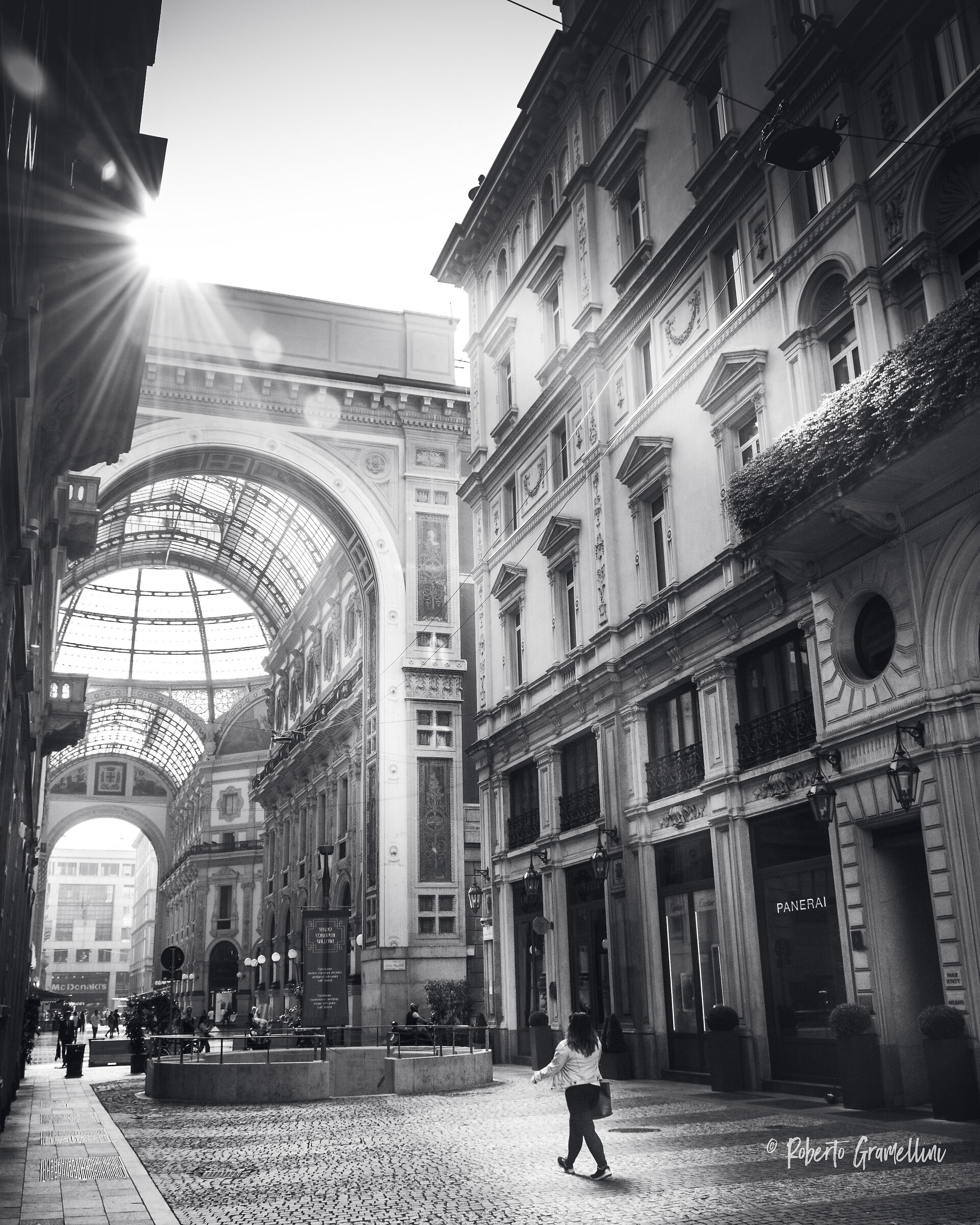 Walking through Galleria Vittorio Emanuele II