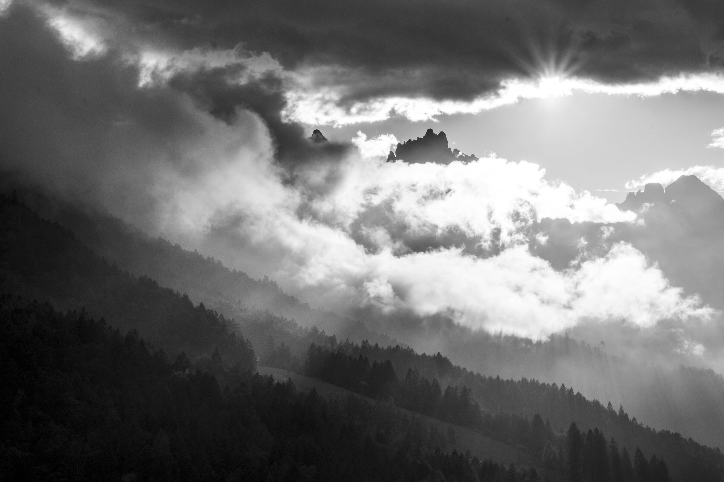 Dolomites Friulane at sunset