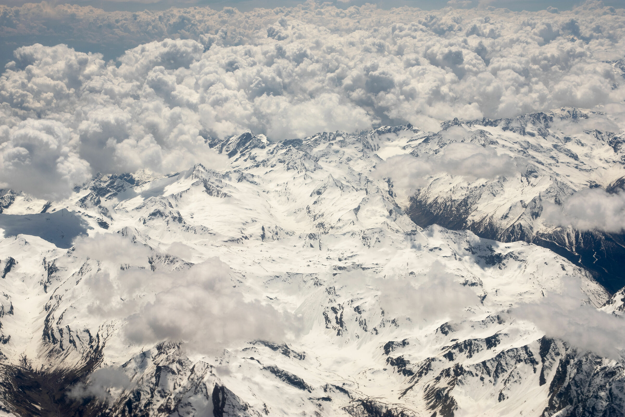 Alpi italiane viste dall'aereo