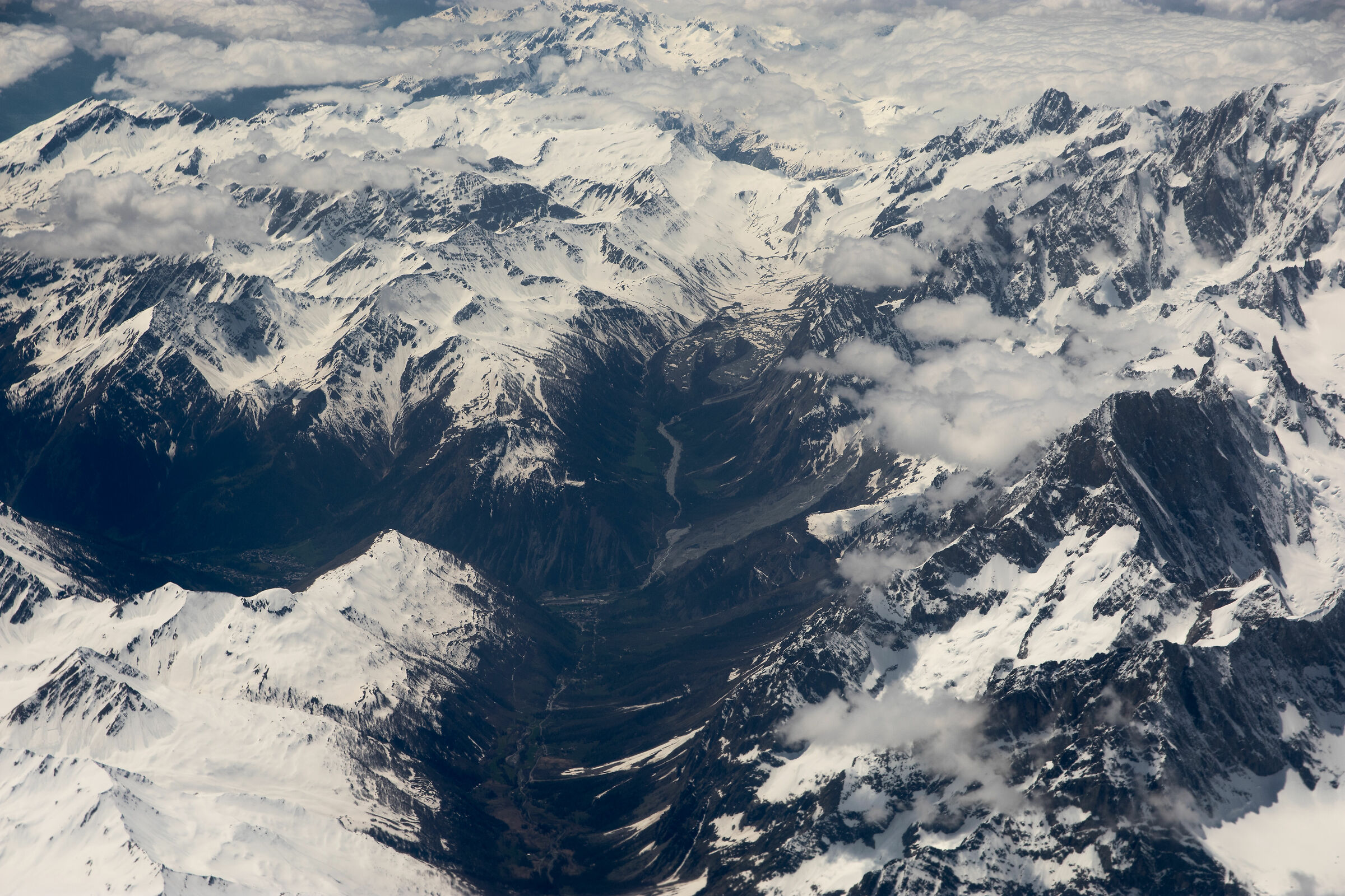 Alpi italiane viste dall'aereo