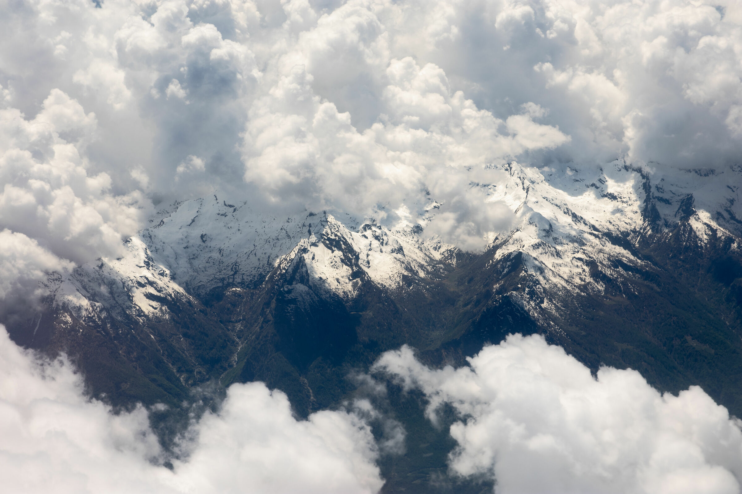 Alpi italiane viste dall'aereo