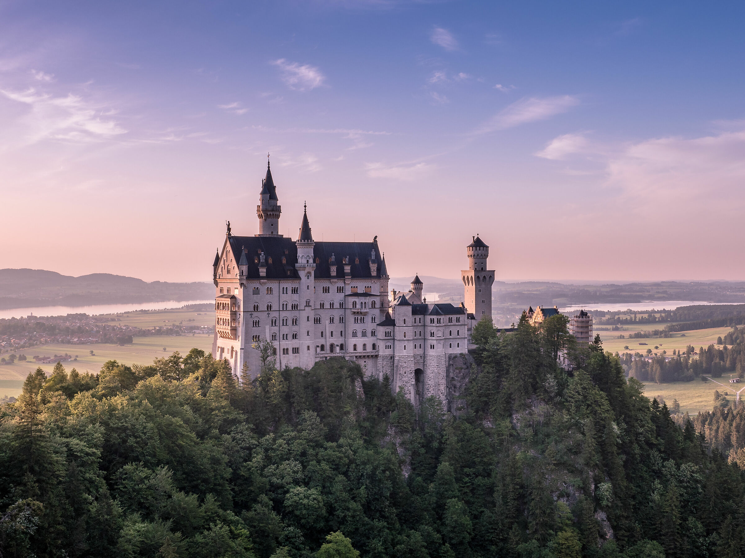 Tramonto sul castello di Neuschwanstein