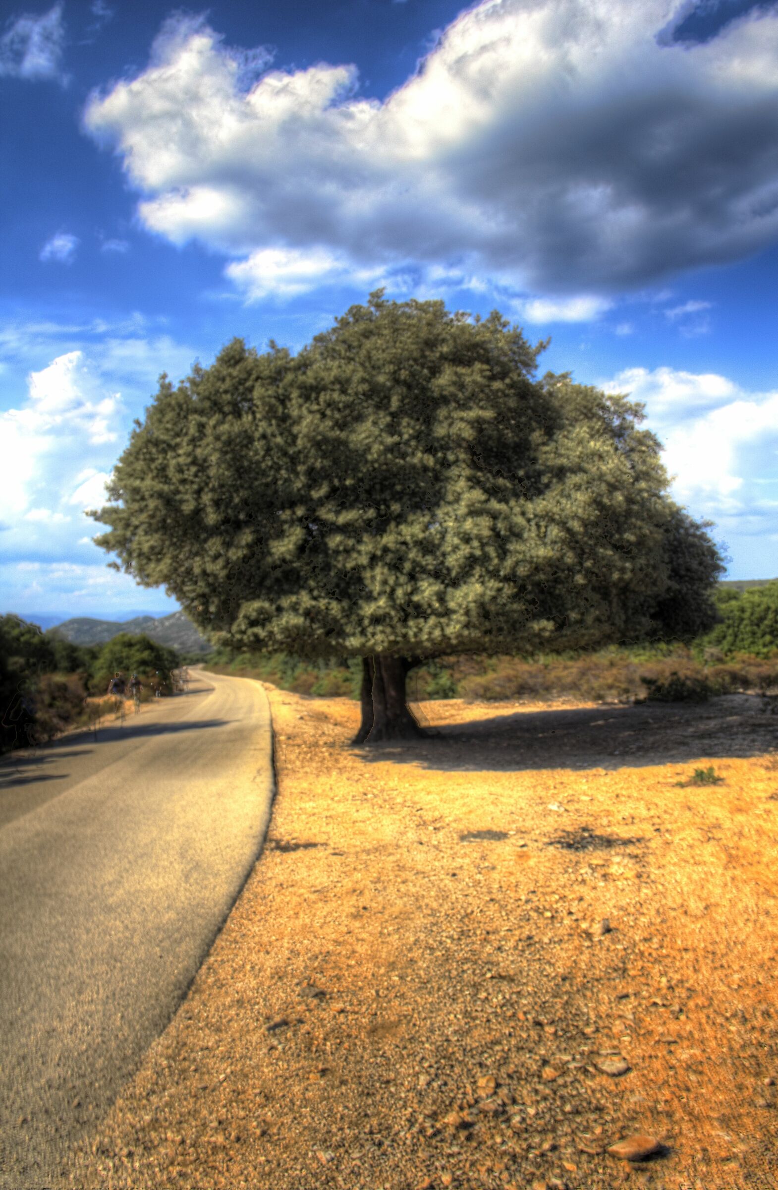 on the road