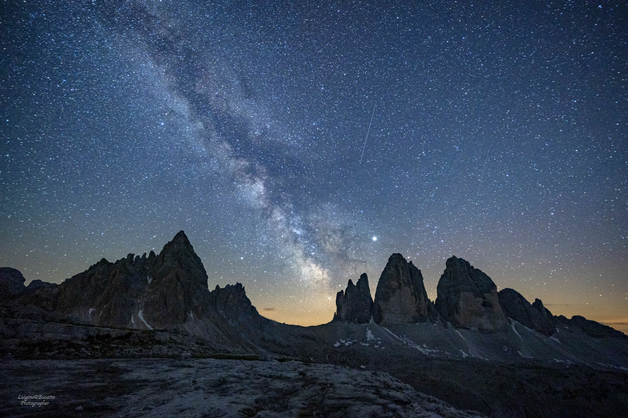 Via lattea Tre cime di Lavaredo