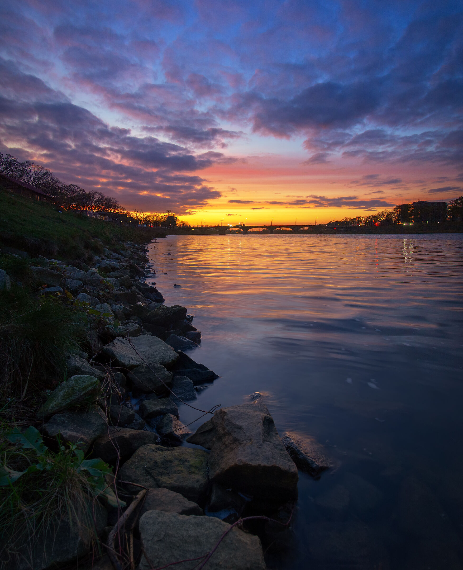 Evening on the Odra river