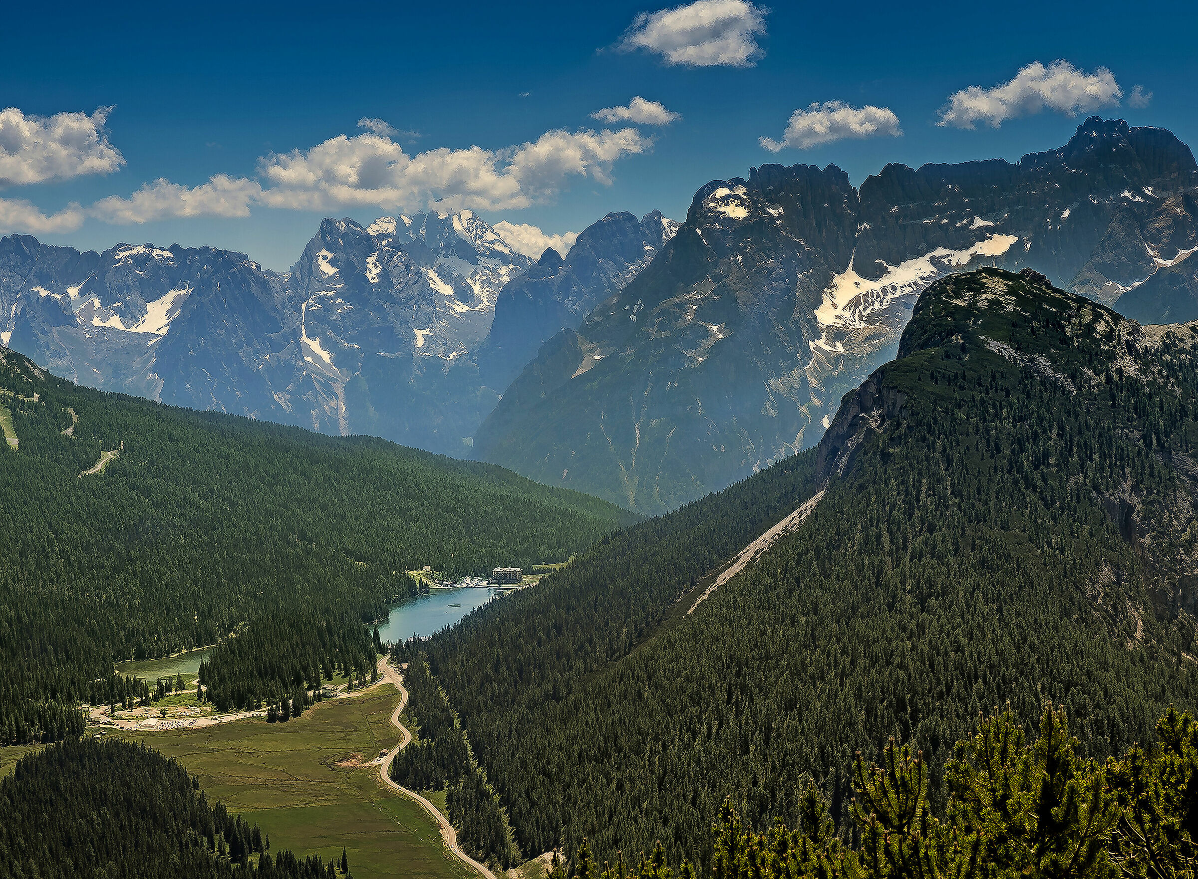 Lake Misurina from above