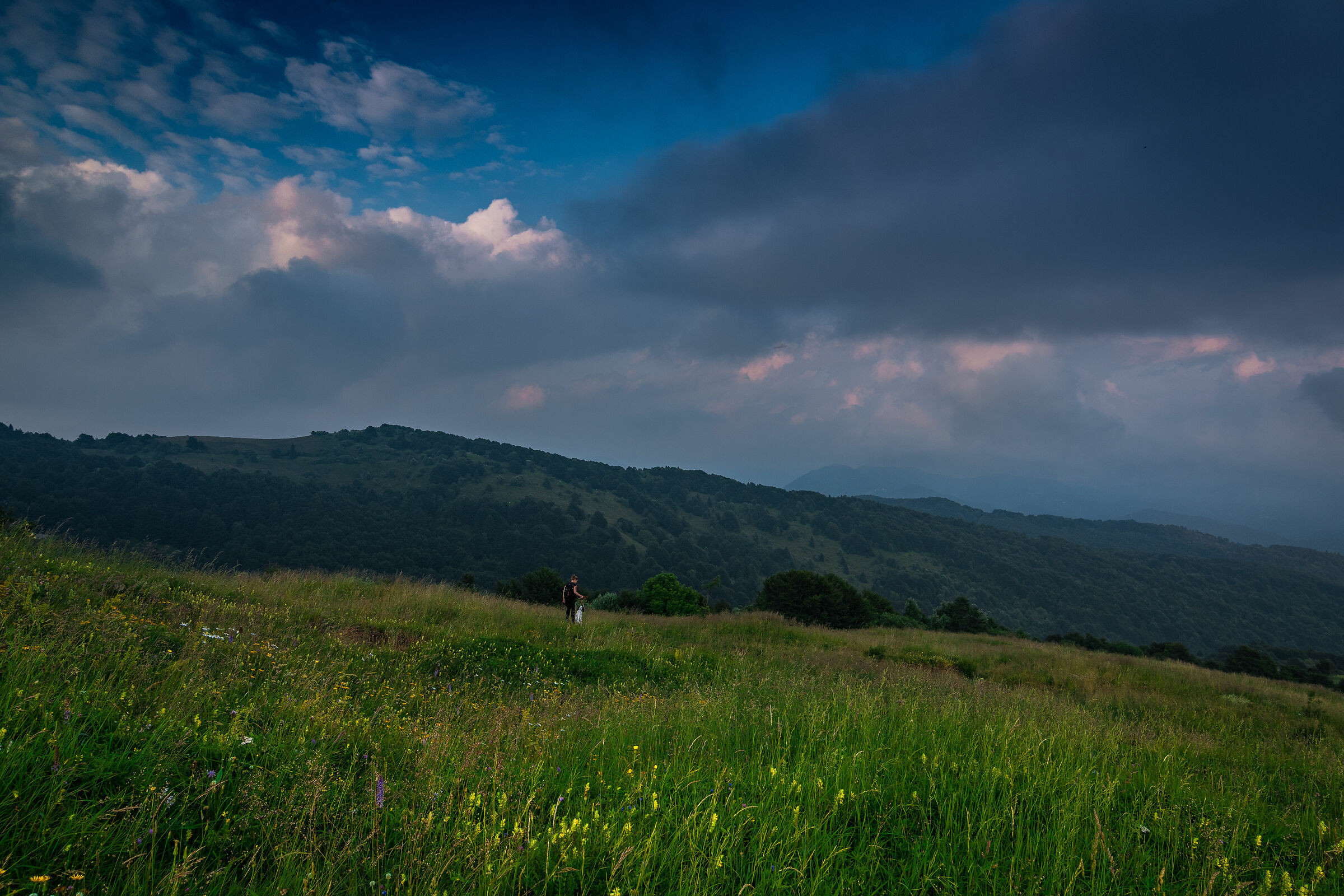 Hiking at dusk