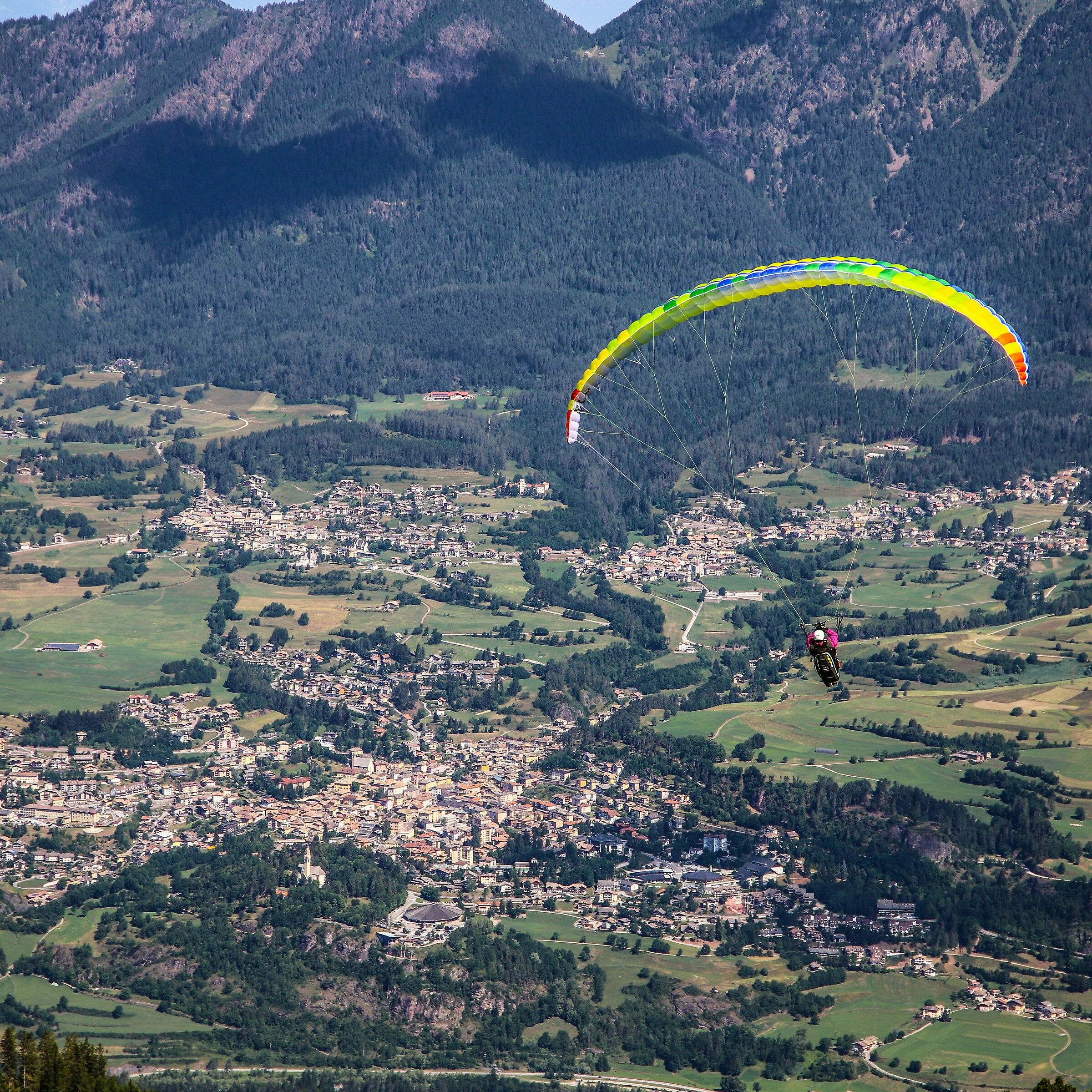 Flying over Cavalese