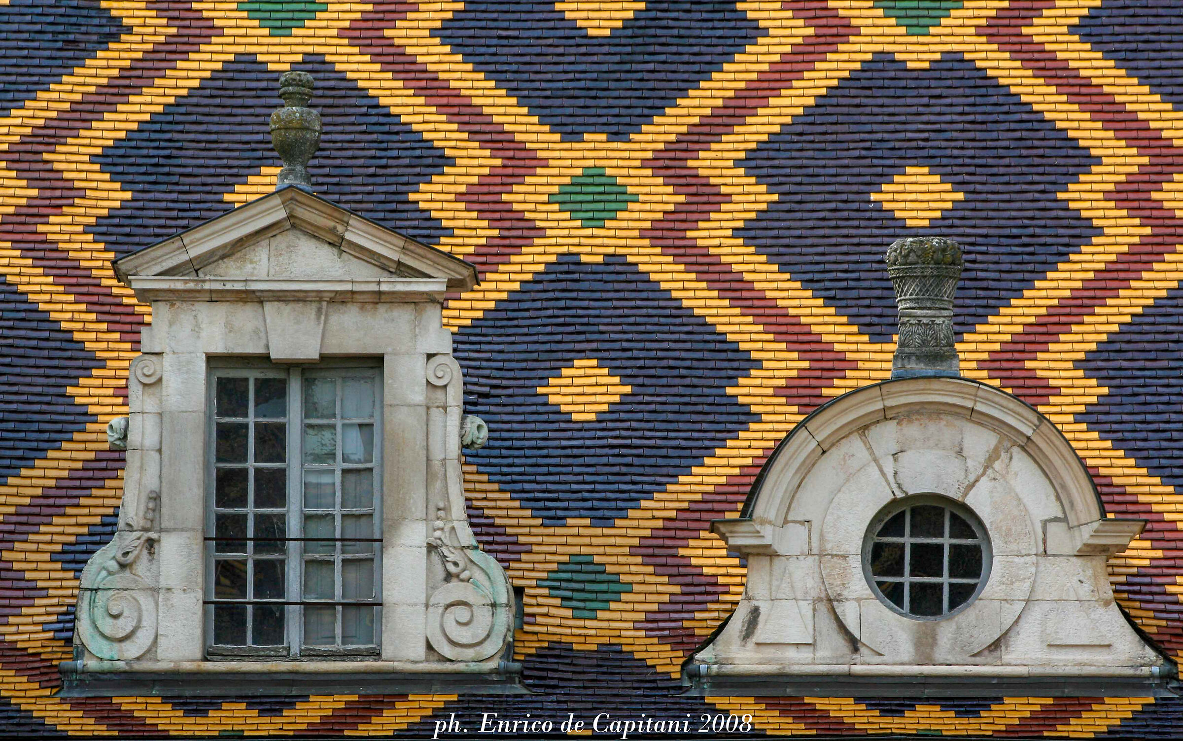 Hotel-Dieu a Beaune (XV s.), particolare dei tetti