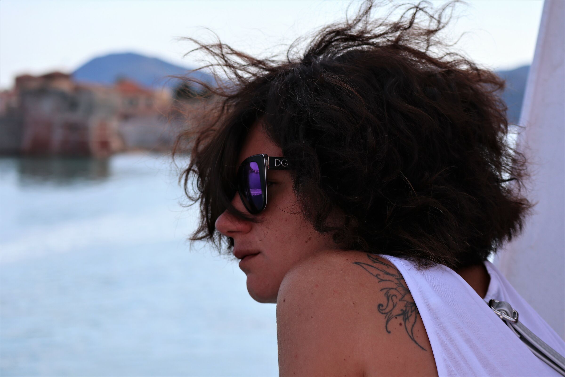 Hair in the wind