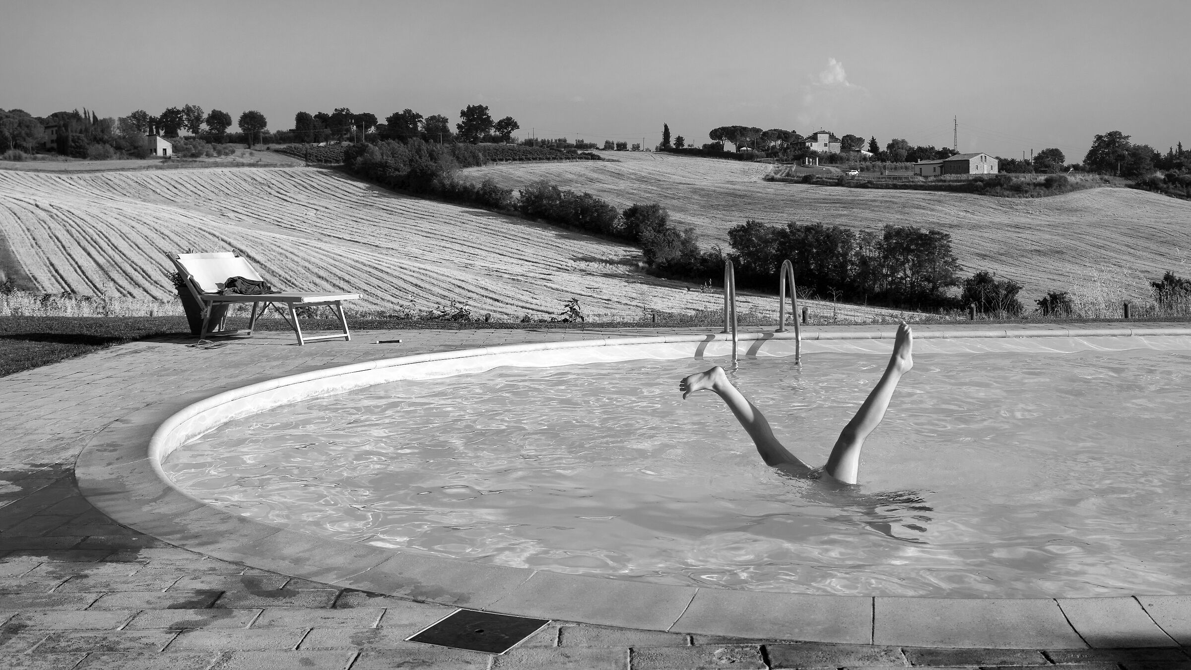 diving in deep countryside