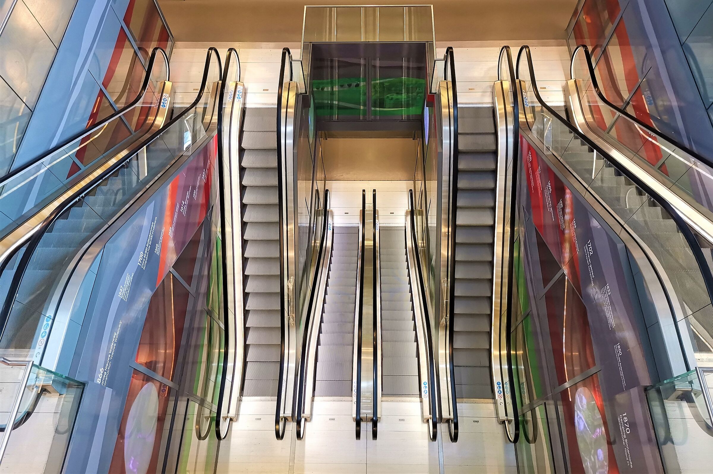 Escalators in Rotterdam's Markthal