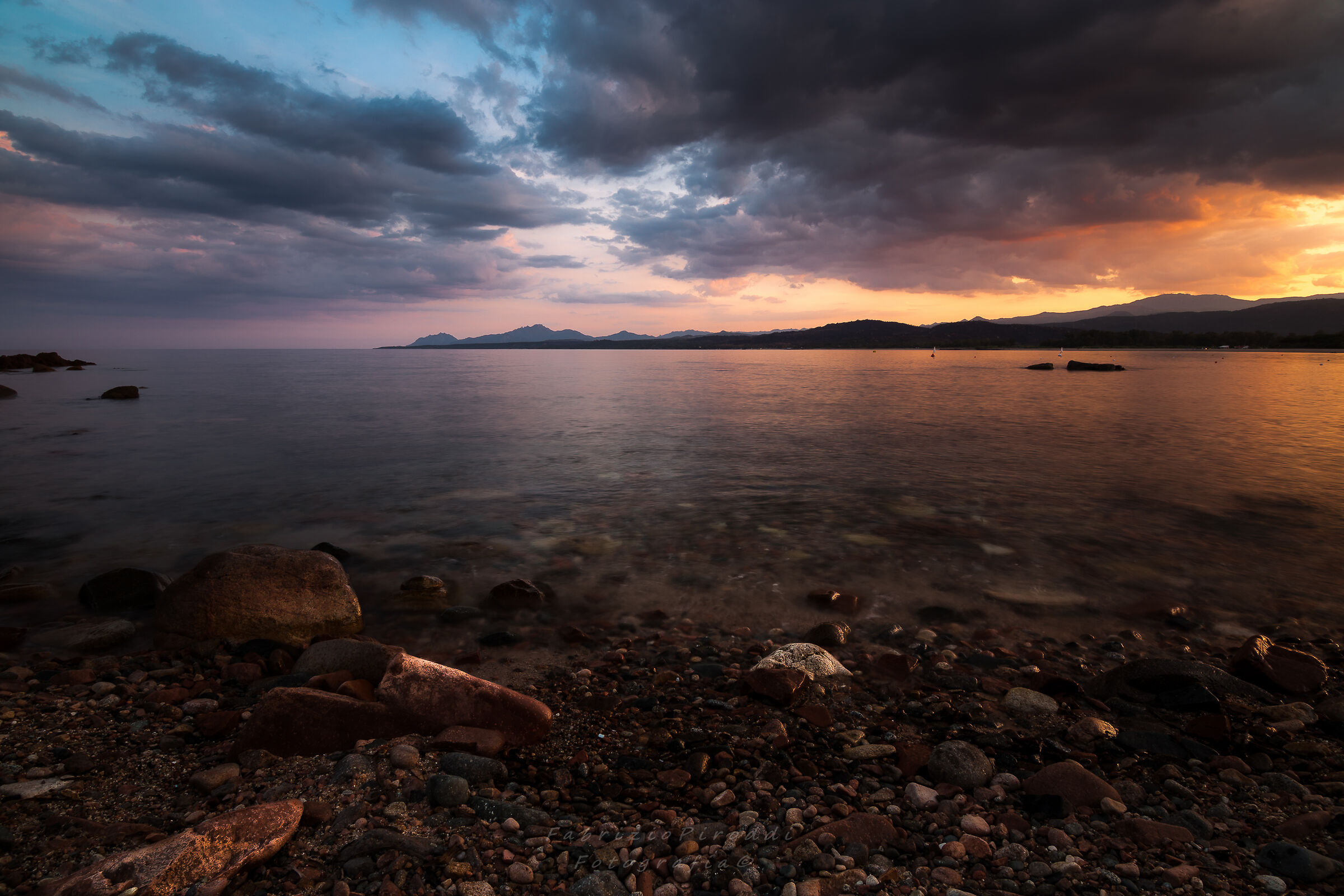 Tramonto da San Gemiliano a Tortolì (Og) Sardegna.