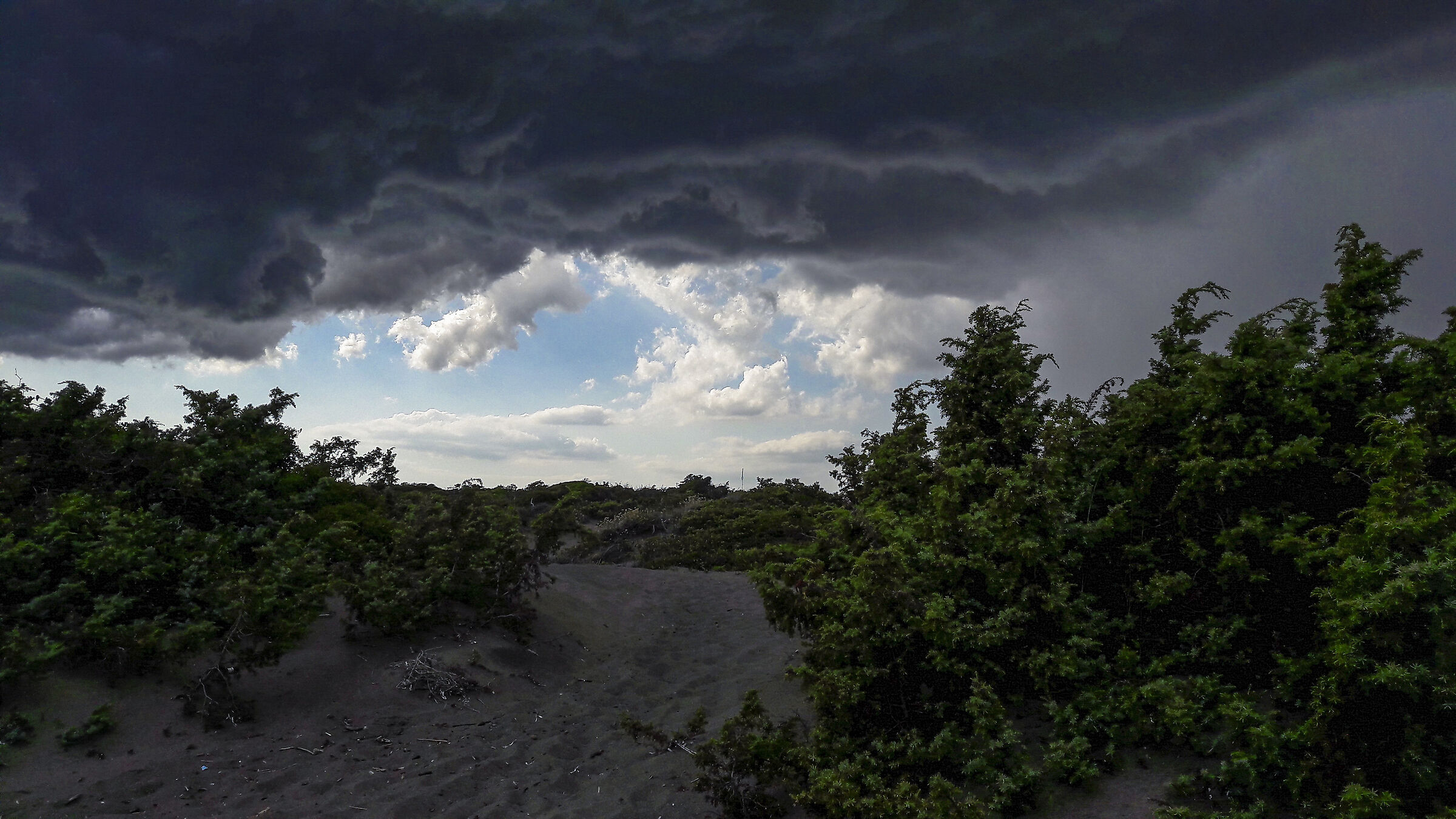 The blue beyond the storm