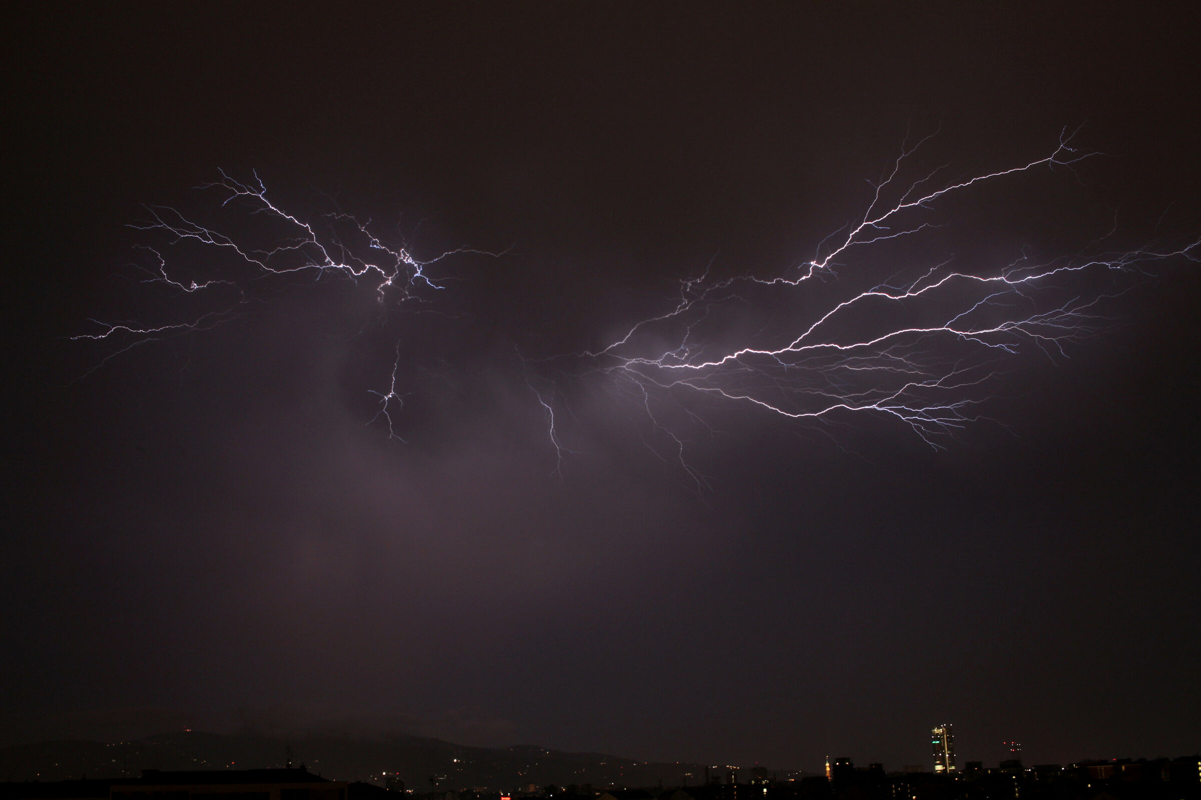 thunderstorm over Turin
