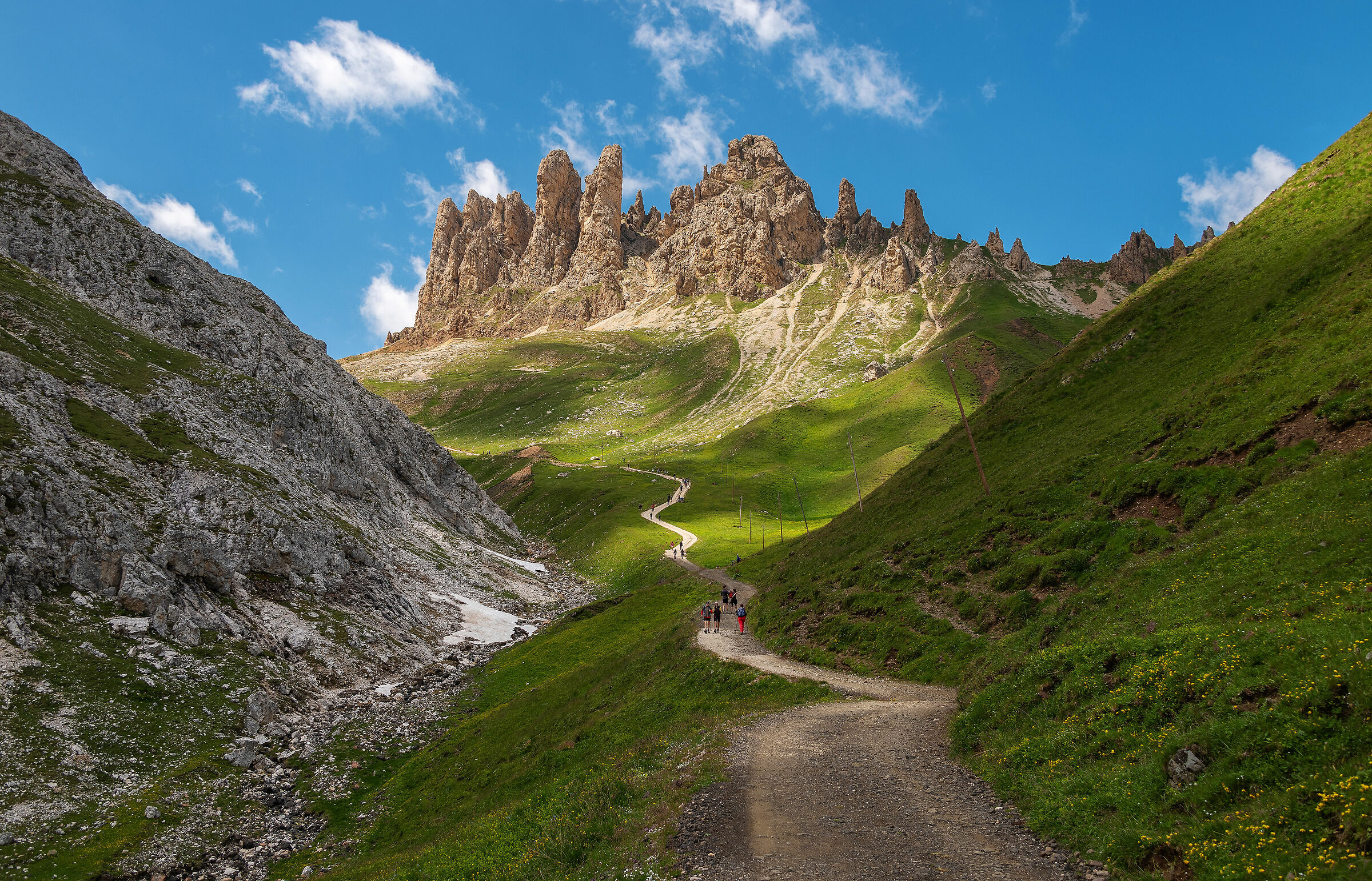 View from the mountain pass Forcella Denti di Terraross