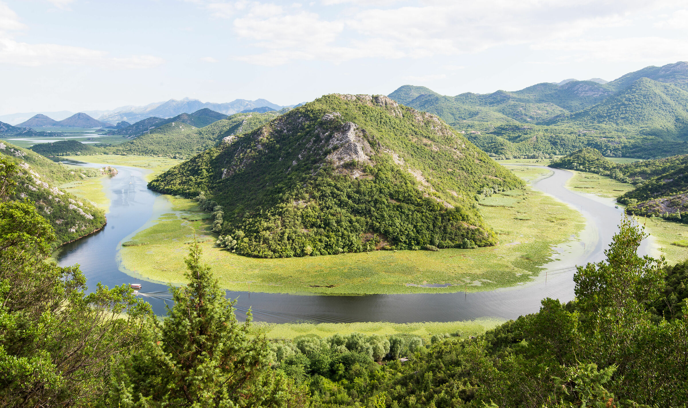 The edges of Lake Skoder in Montenegro
