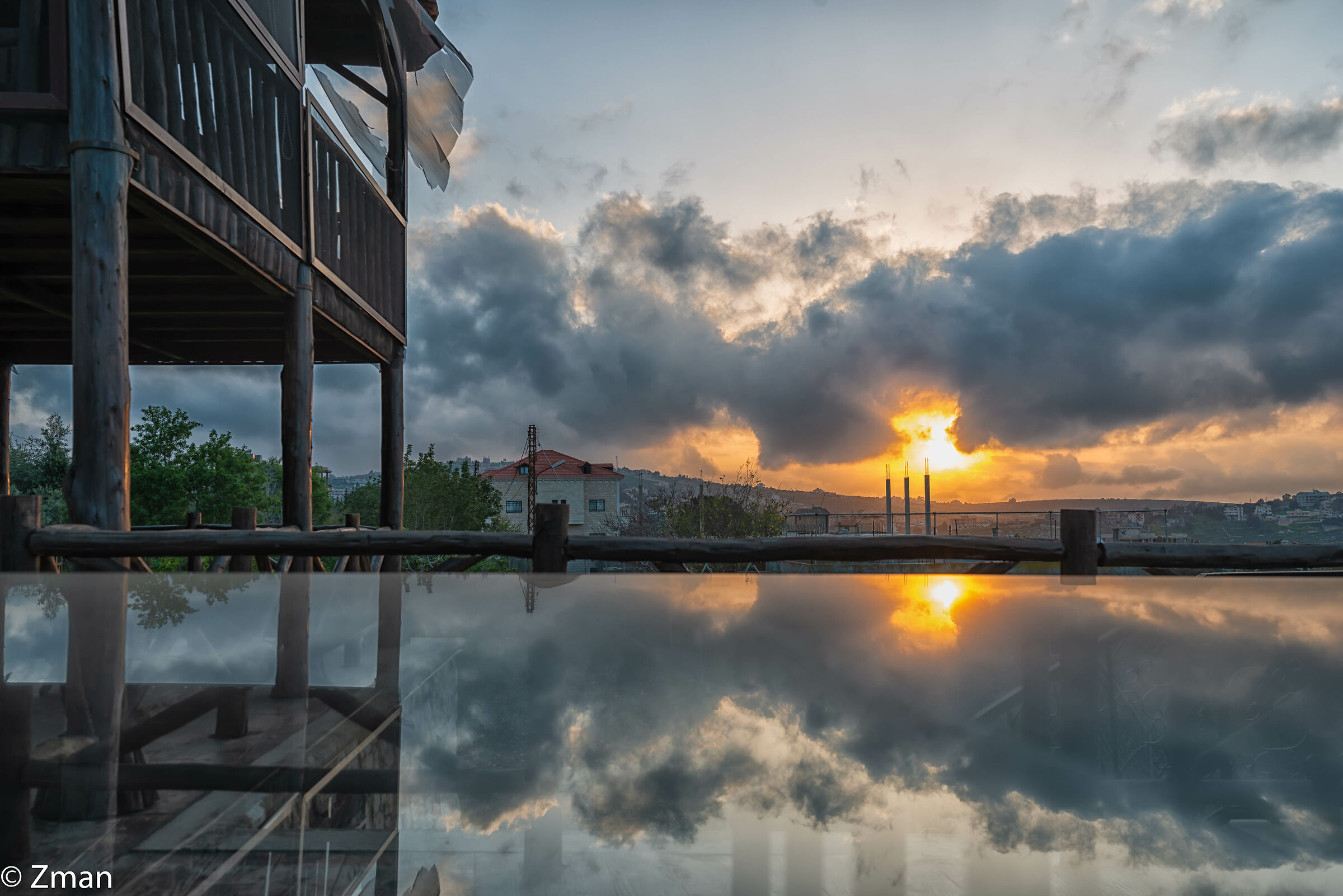 Golden Sunset and Reflections