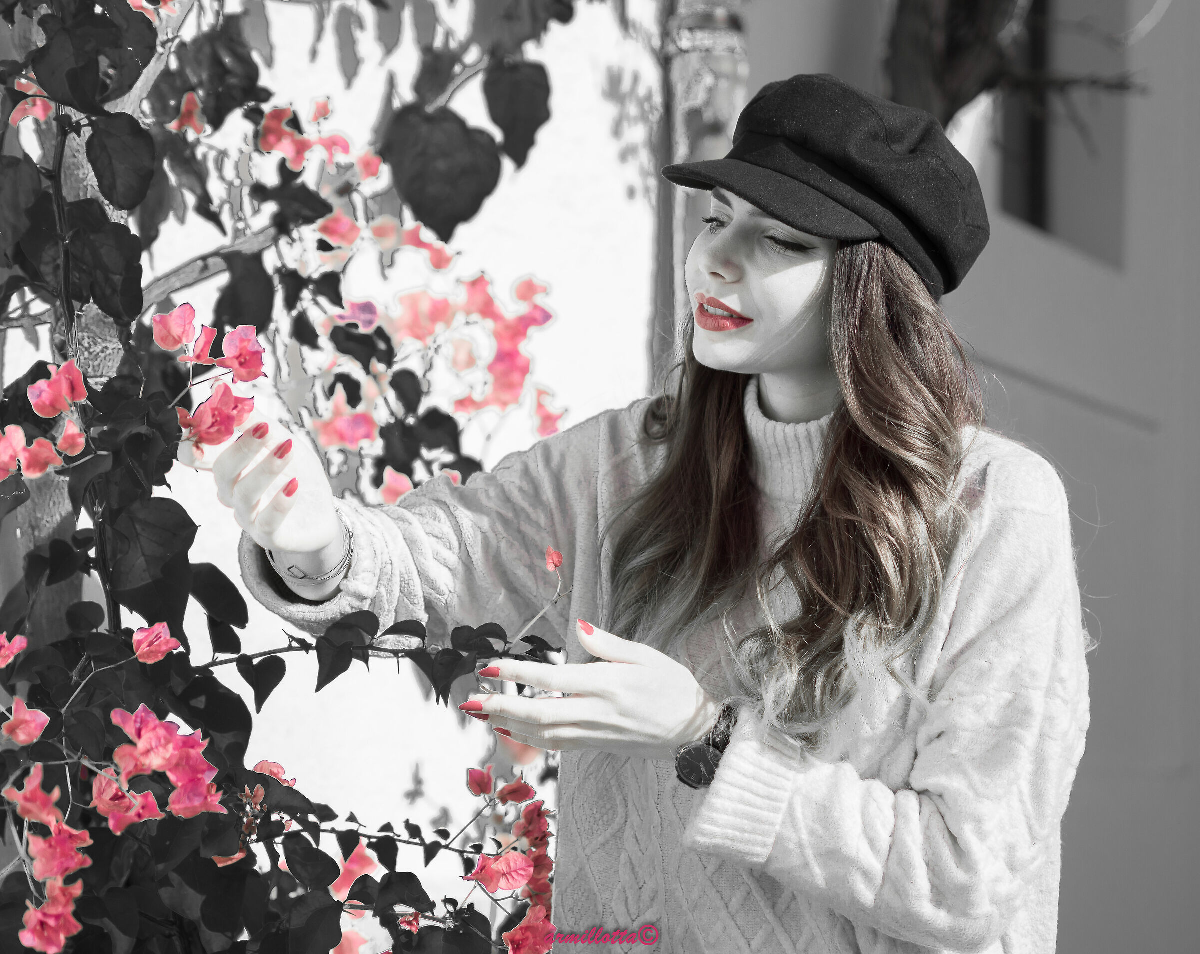 Veronica.. red and black