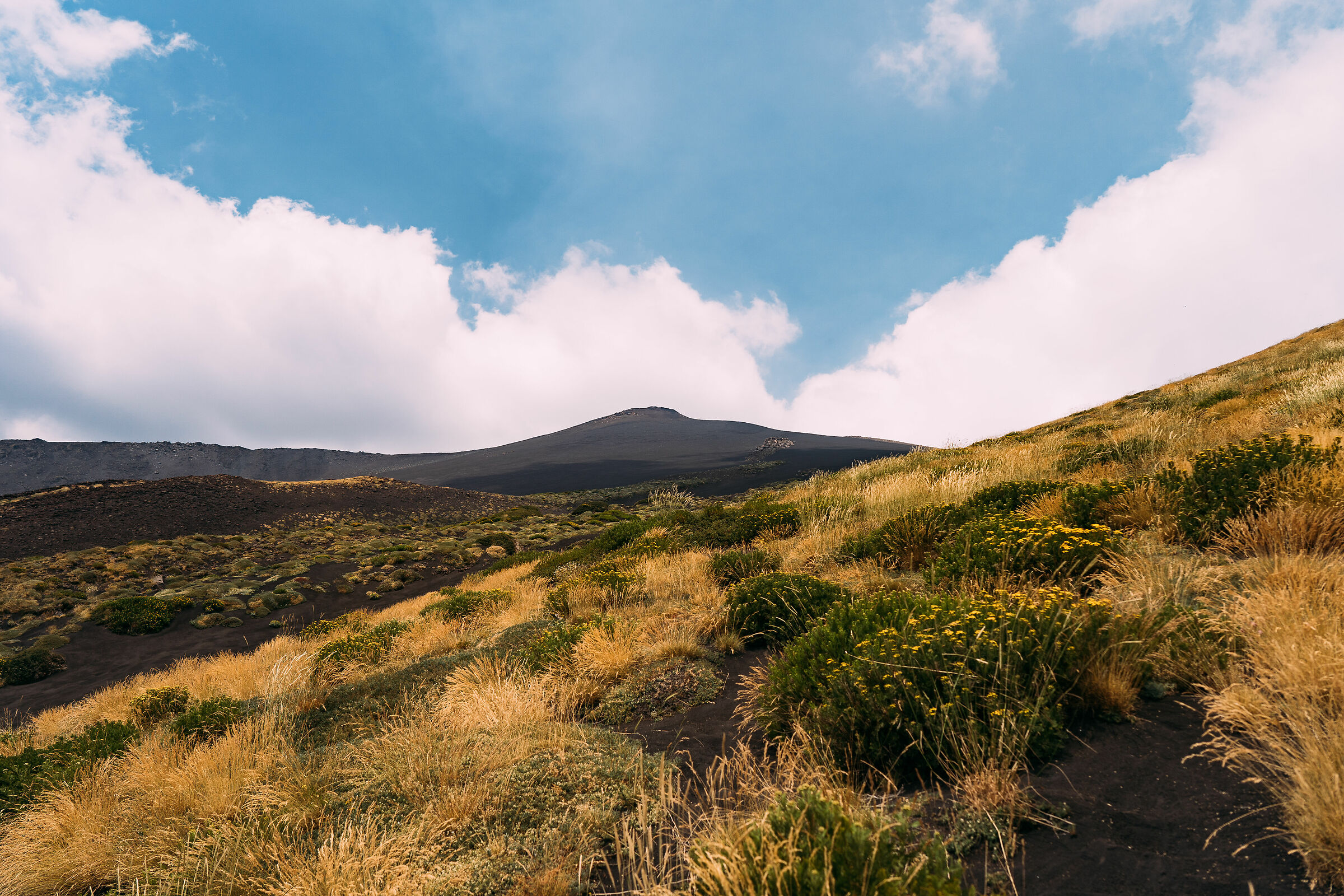 La nera vetta dell'Etna
